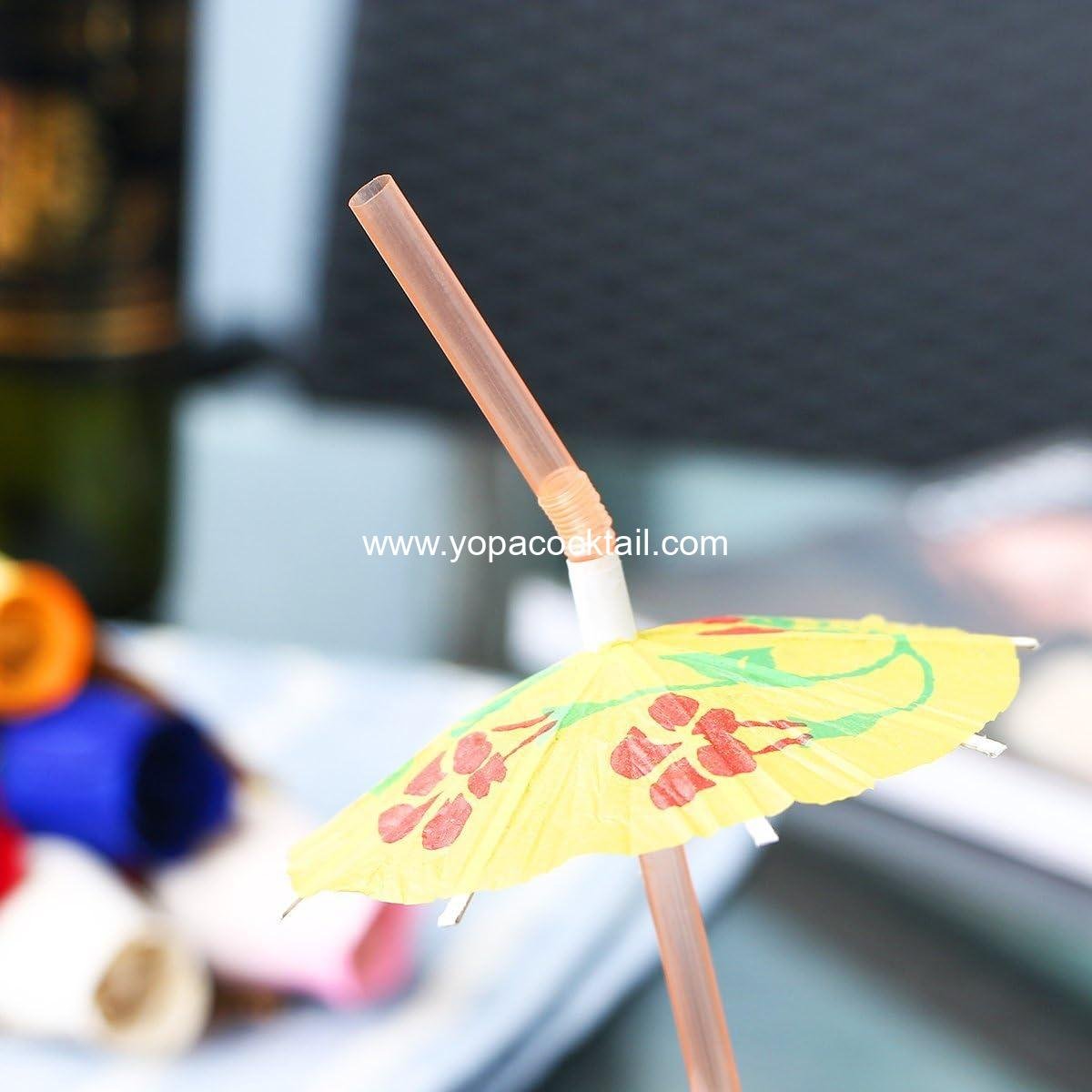 Wholesale 50-Pack Mini Umbrella Cocktail Straws Parasol Luau Beach Party Decorations supplier