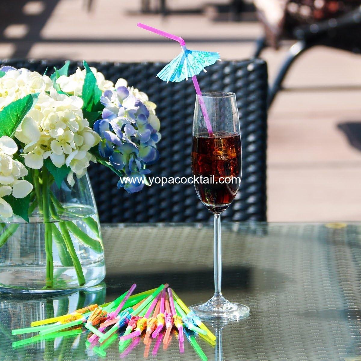 Wholesale 50-Pack Mini Umbrella Cocktail Straws Parasol Luau Beach Party Decorations supplier