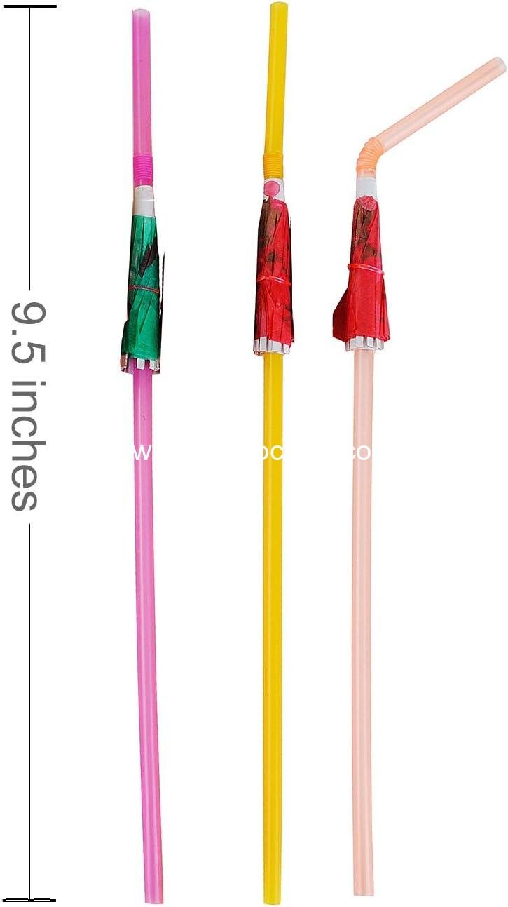 Wholesale 50-Pack Mini Umbrella Cocktail Straws Parasol Luau Beach Party Decorations supplier