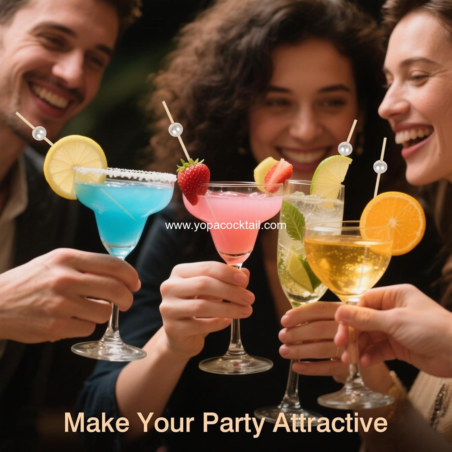 wholesale 200 White Pearl Cocktail Picks 4.7 IN Bamboo Skewers for Appetizers Drinks Fruit Wedding Bridal Shower Party Charcuterie Boards manufacturer