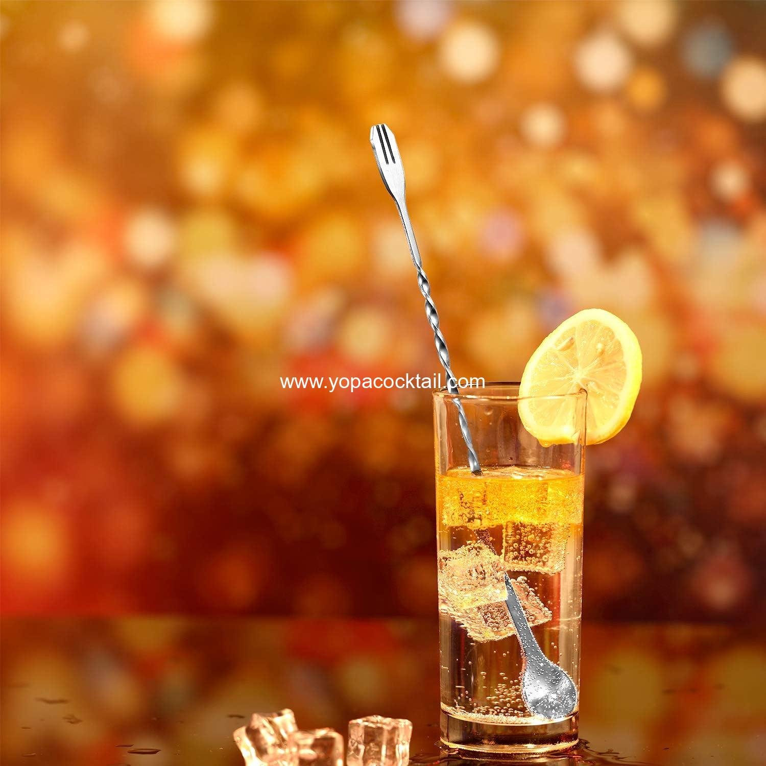 Wholesale 8 Pc 10-inch Long Stainless Steel Spiral Bar Spoons Cocktail Stirring Silver supplier Wholesale 8 Pc 10-inch Long Stainless Steel Spiral Bar Spoons Cocktail Stirring Silver supplier