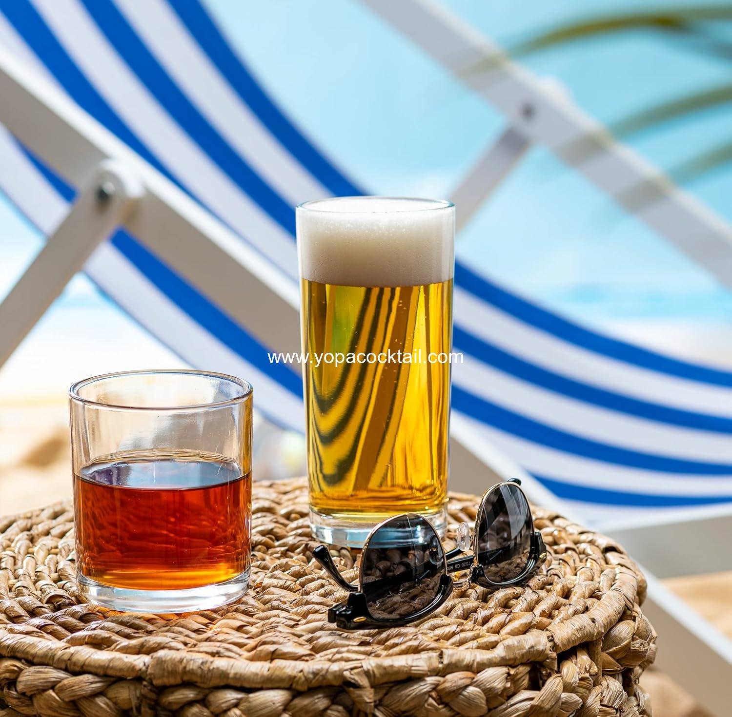 wholesale Everyday Drinkware Set of 8 (4 Tall, 4 Short) Hurricane Glasses for Cocktail Iced Coffee Beer Wine Whiskey Water supplier