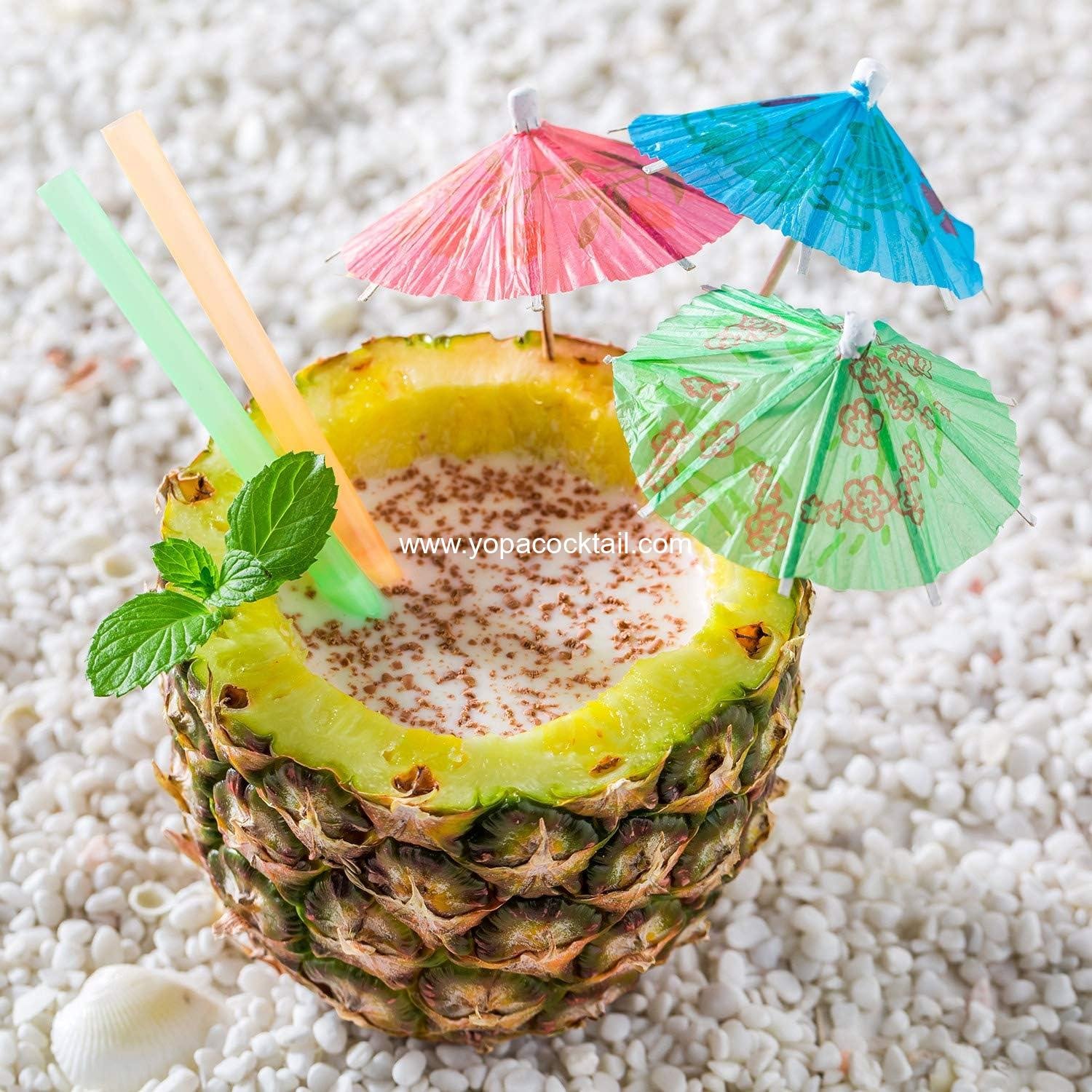 Wholesale 288-piece 4-inch paper cocktail umbrella picks for drinks appetizers tropical parasols bar Hawaiian tiki luau party favors supplier