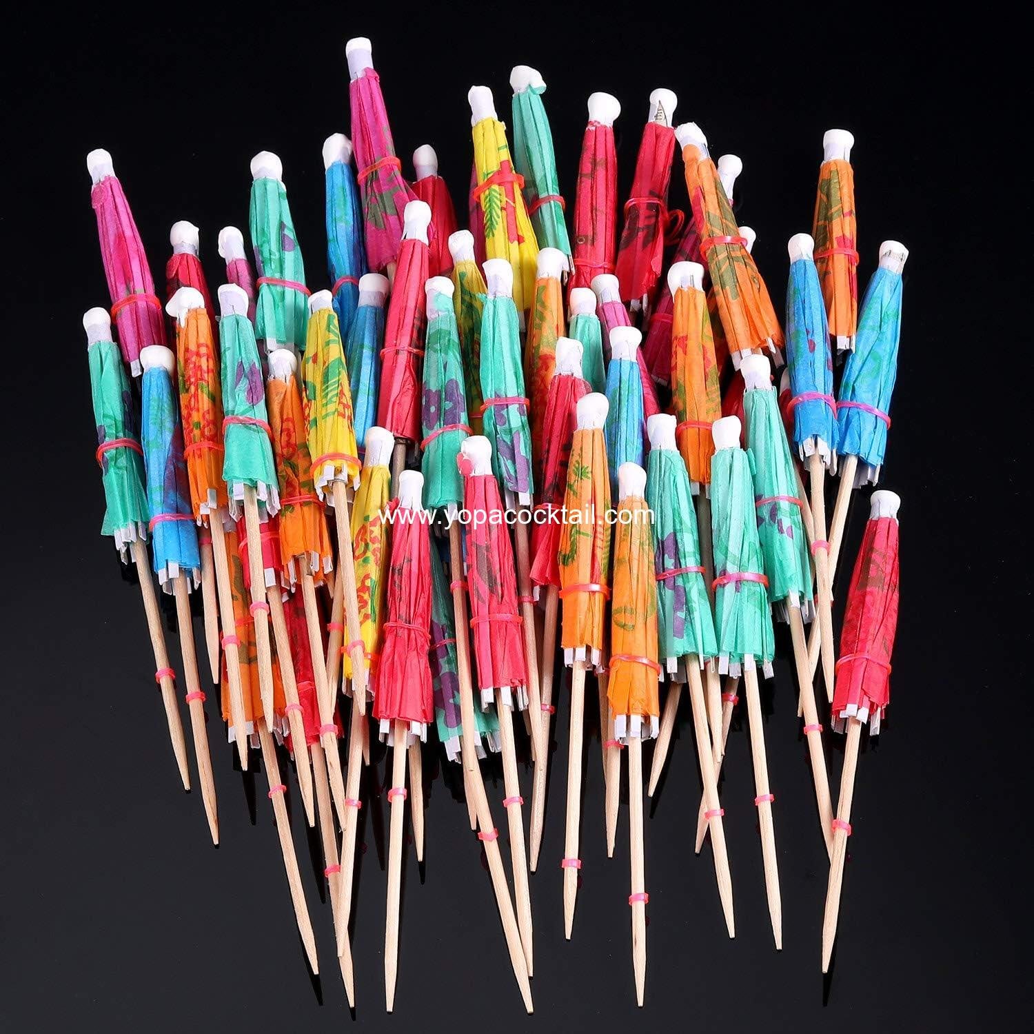 Wholesale 288-piece 4-inch paper cocktail umbrella picks for drinks appetizers tropical parasols bar Hawaiian tiki luau party favors supplier
