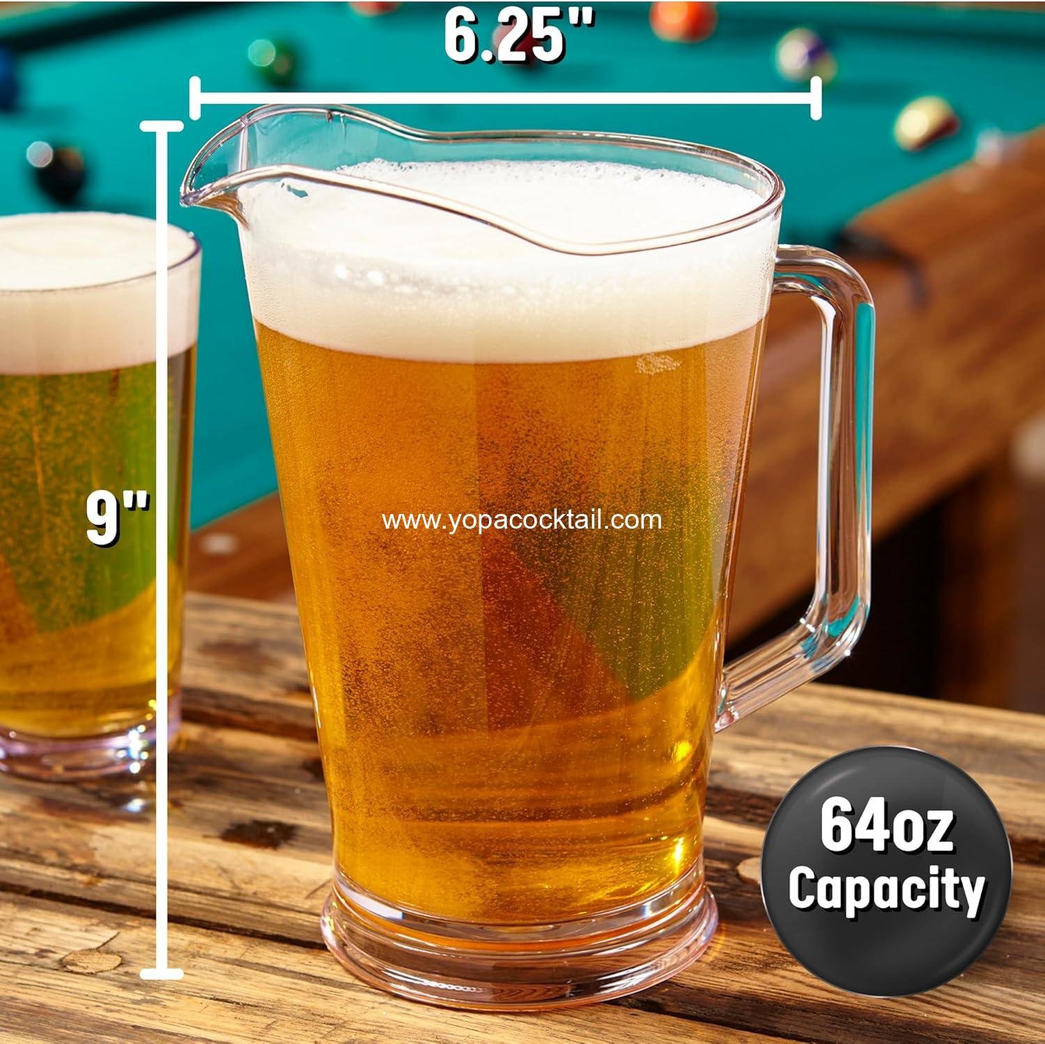 Wholesale 64 oz Bistro Clear Pitcher Set of 2 Reusable BPA-Free Acrylic Beer & Beverage Pitchers for Water Lemonade Juice Soda Indoor Outdoor supplier Wholesale 64 oz Bistro Clear Pitcher Set of 2 Reusable BPA-Free Acrylic Beer & Beverage Pitchers for Water Lemonade Juice Soda Indoor Outdoor supplier