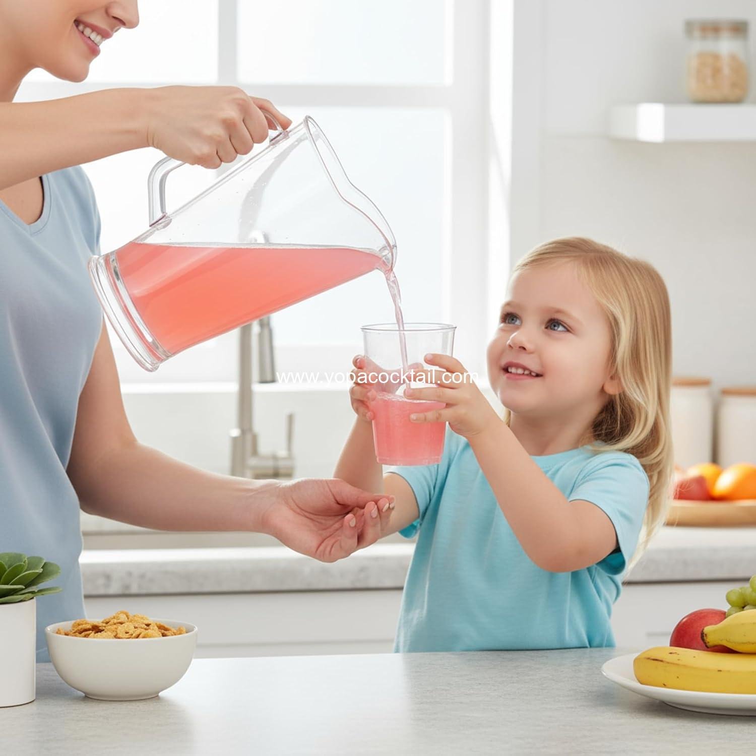 Wholesale 64 oz Bistro Clear Pitcher Set of 2 Reusable BPA-Free Acrylic Beer & Beverage Pitchers for Water Lemonade Juice Soda Indoor Outdoor supplier Wholesale 64 oz Bistro Clear Pitcher Set of 2 Reusable BPA-Free Acrylic Beer & Beverage Pitchers for Water Lemonade Juice Soda Indoor Outdoor supplier