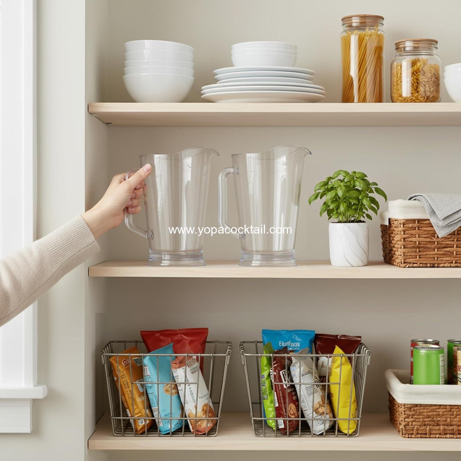 Wholesale 64 oz Bistro Clear Pitcher Set of 2 Reusable BPA-Free Acrylic Beer & Beverage Pitchers for Water Lemonade Juice Soda Indoor Outdoor supplier Wholesale 64 oz Bistro Clear Pitcher Set of 2 Reusable BPA-Free Acrylic Beer & Beverage Pitchers for Water Lemonade Juice Soda Indoor Outdoor supplier