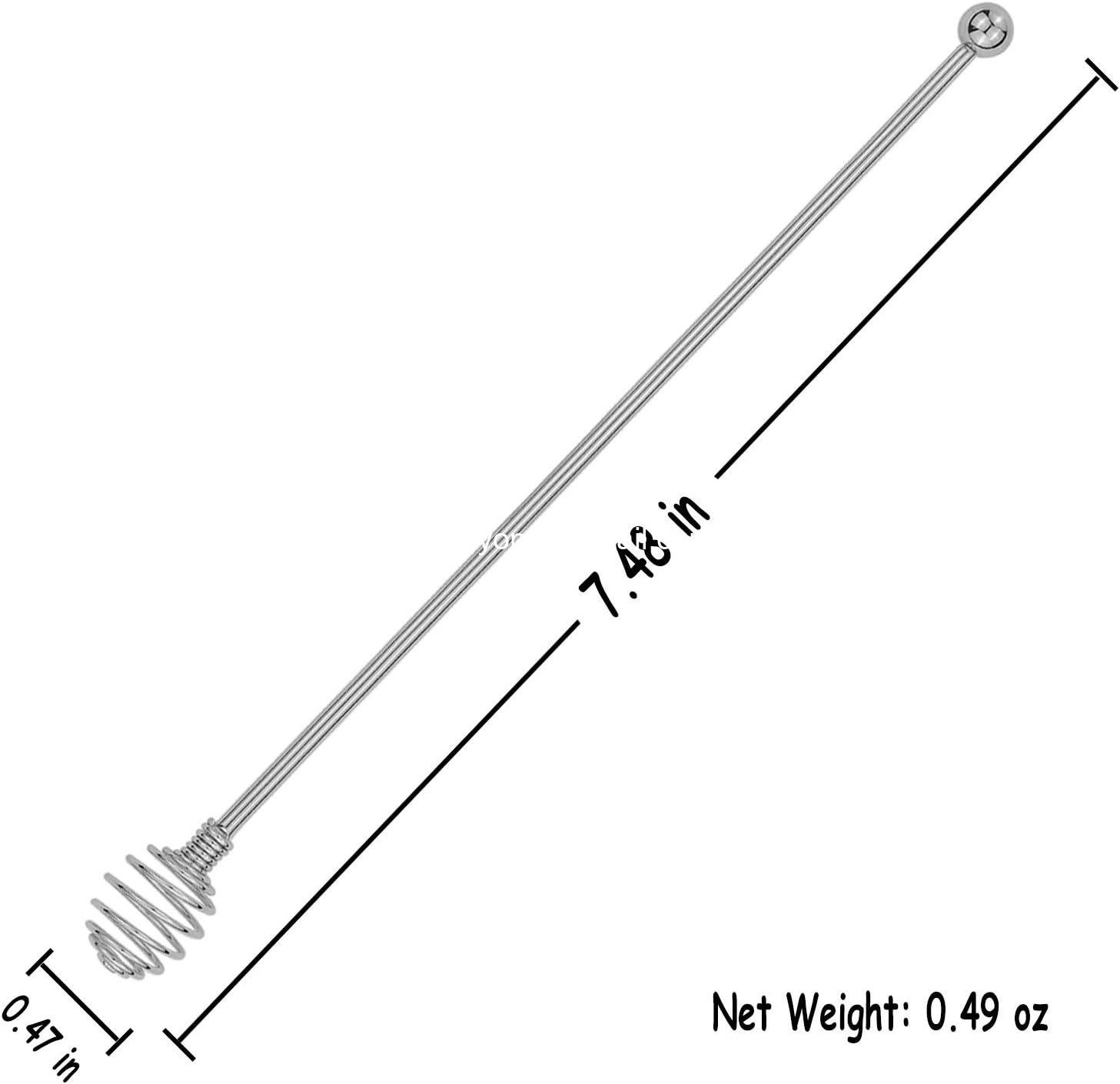 Wholesale Stainless Steel Coffee Stir Sticks 4-Pack Reusable Beverage Swizzle Stirrers with Honey Shape - Supplier