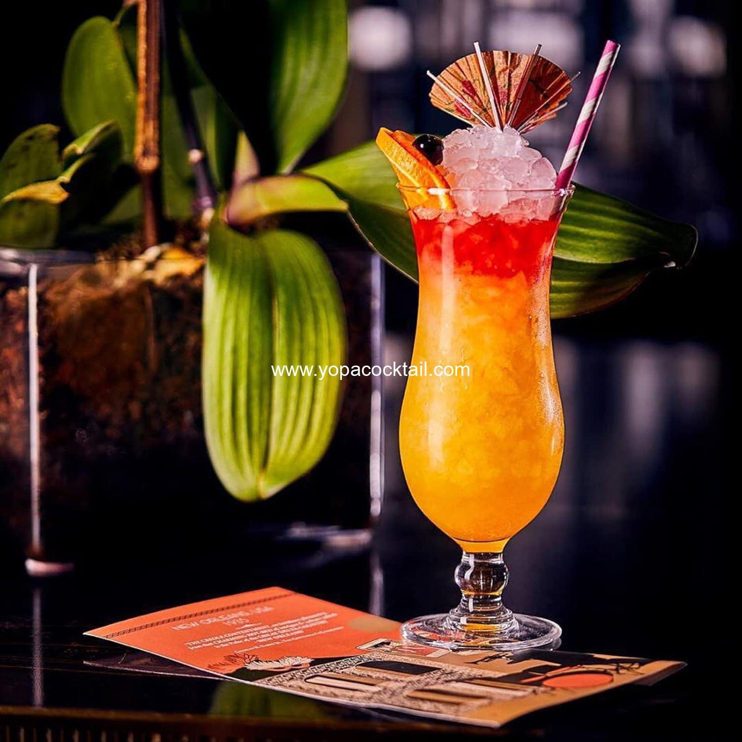 Wholesale 6 Pack Hurricane Glasses 14 oz Clear Tulip Drinking Cups for Juices Cocktails Beer Tropical Drinks Water Beverages Supplier