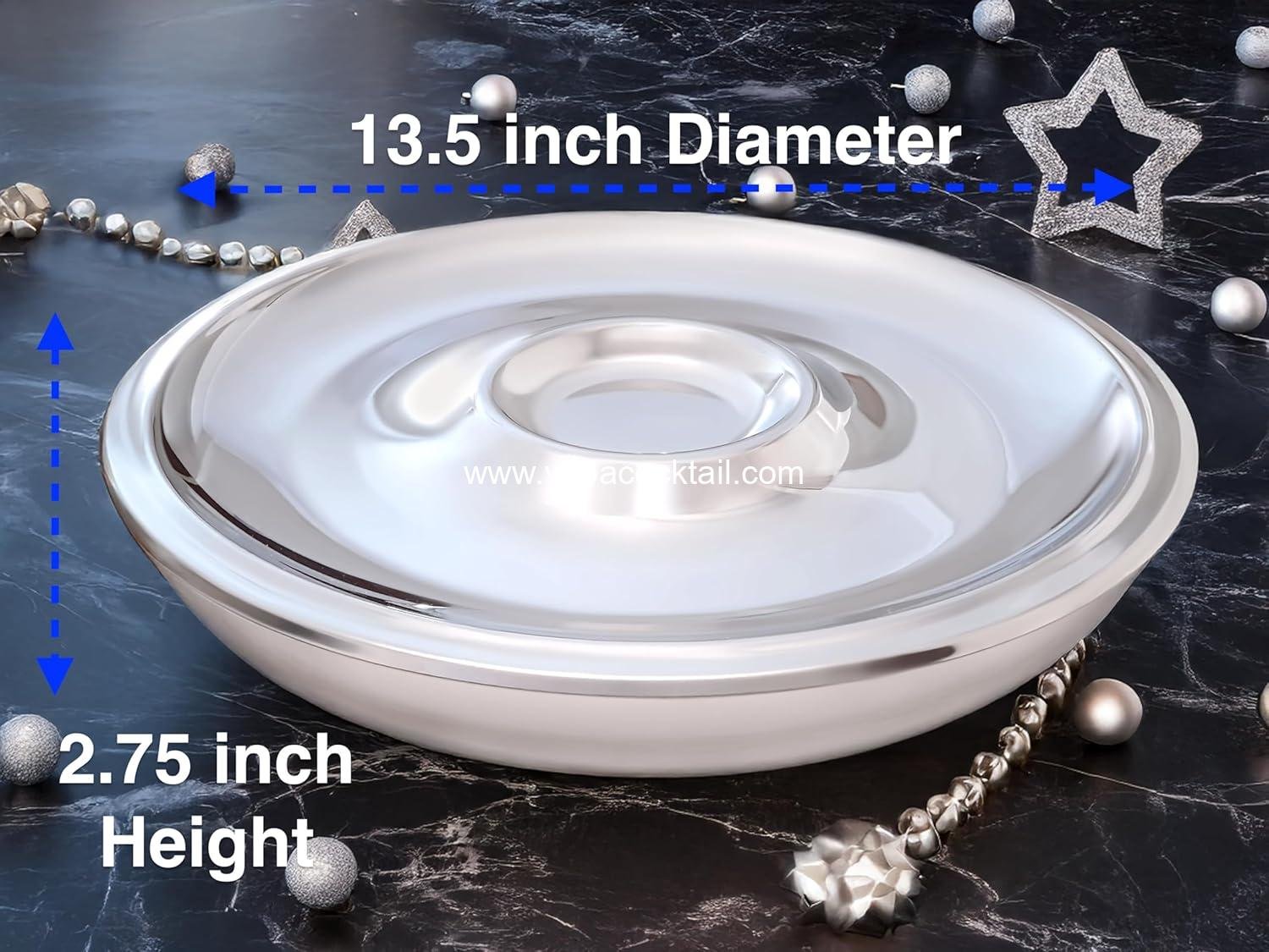 Wholesale Shrimp Cocktail Serving Dish and Bowl with Ice - Elegant Large Platter for Seafood, Oysters, Crawfish, Veggies, Fruits, Salads - Supplier