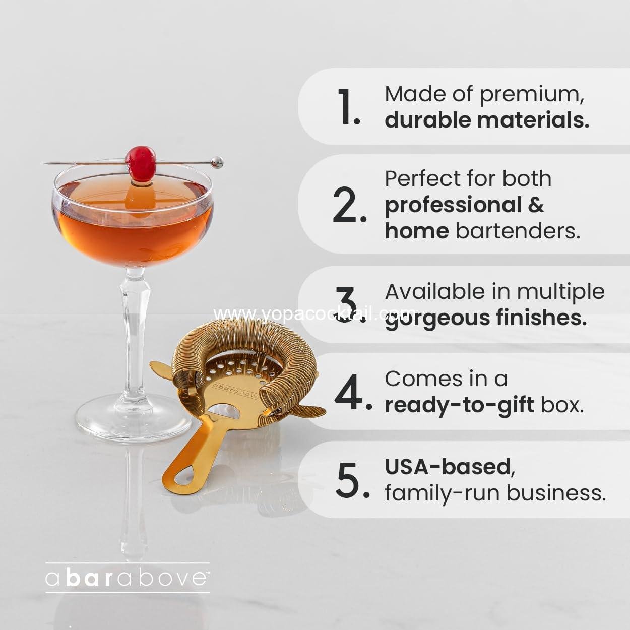 Wholesale 4-Prong Cocktail Strainer, Stainless Steel with High-Density Spring for Smooth Pouring, Fits Boston Shakers and Mixing Glasses, Bar Accessories, Antique Copper Supplier Wholesale 4-Prong Cocktail Strainer, Stainless Steel with High-Density Spring for Smooth Pouring, Fits Boston Shakers and Mixing Glasses, Bar Accessories, Antique Copper Supplier