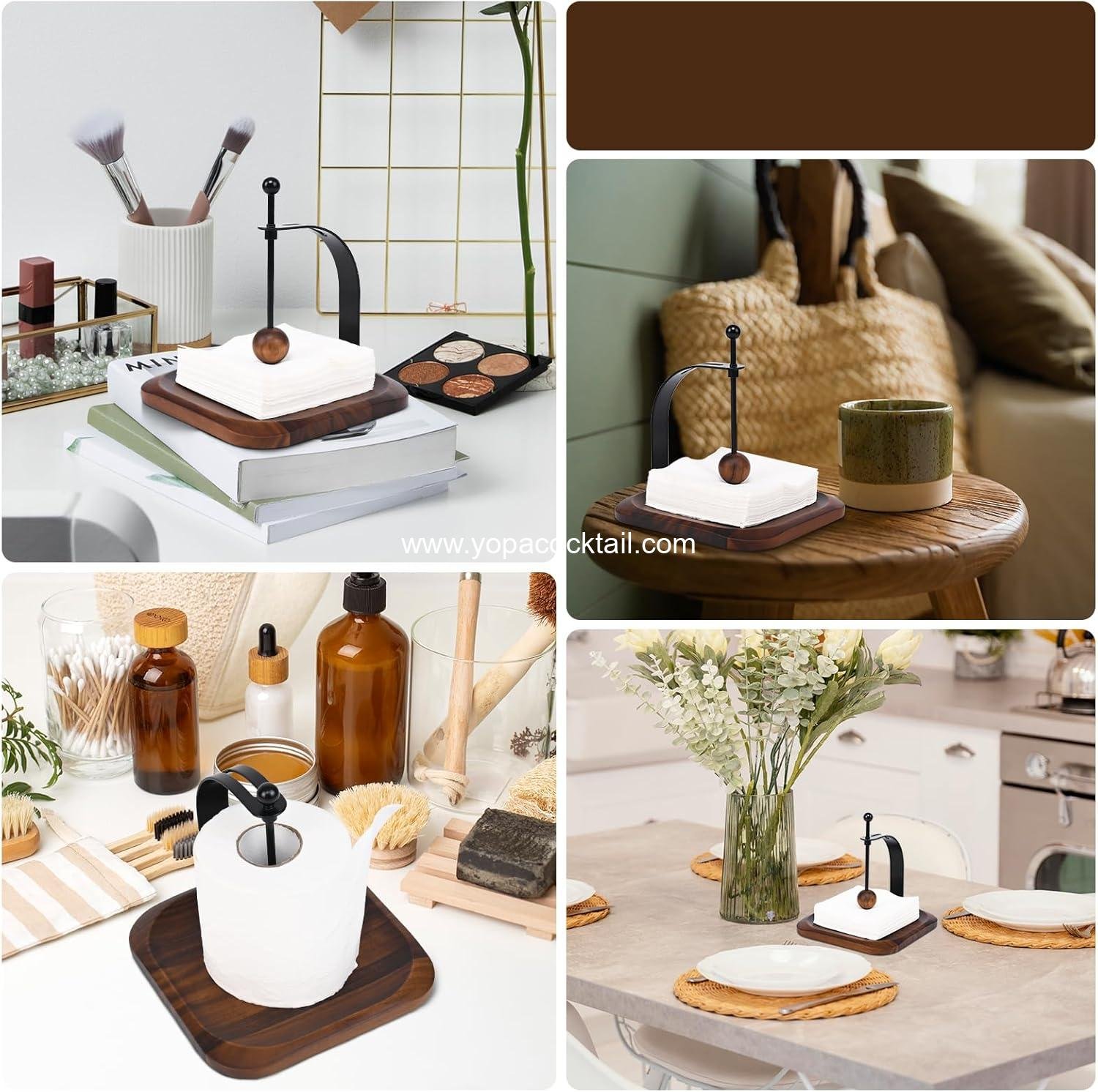 Wholesale Nordic Style Wooden Napkin Holder - Fits 5-7