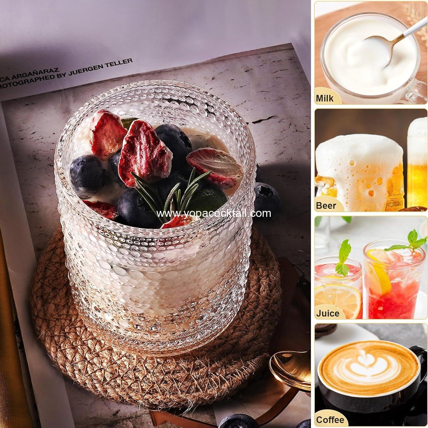 Wholesale Hobnail Drinking Glasses Set of 4 - 10oz Old Fashioned Rocks Glasses for Water, Juice, Cocktails - Vintage Glassware Gift for Men and Women Supplier