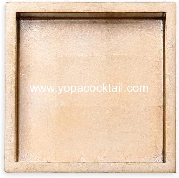 Wholesale Gold Lacquer Cocktail Napkin Holder – Fits 5x5 Inch Paper Napkins – Decorative Square Holder with Gold Foil Accents, 6