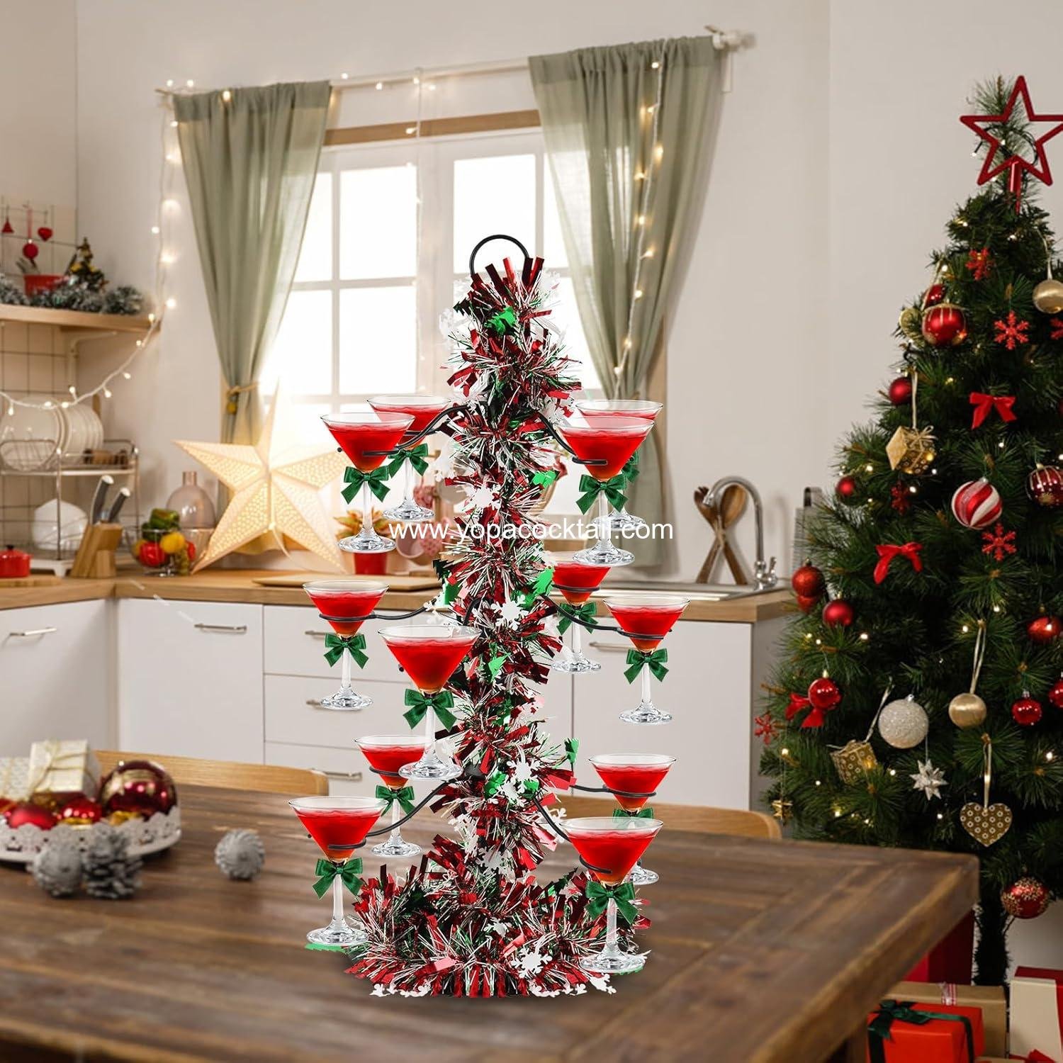 Wholesale 3 Tier Cocktail Tree Stand for 12 Champagne Glasses, Drink Tower for Cocktails, Martinis, Margaritas at Parties and Weddings - Supplier