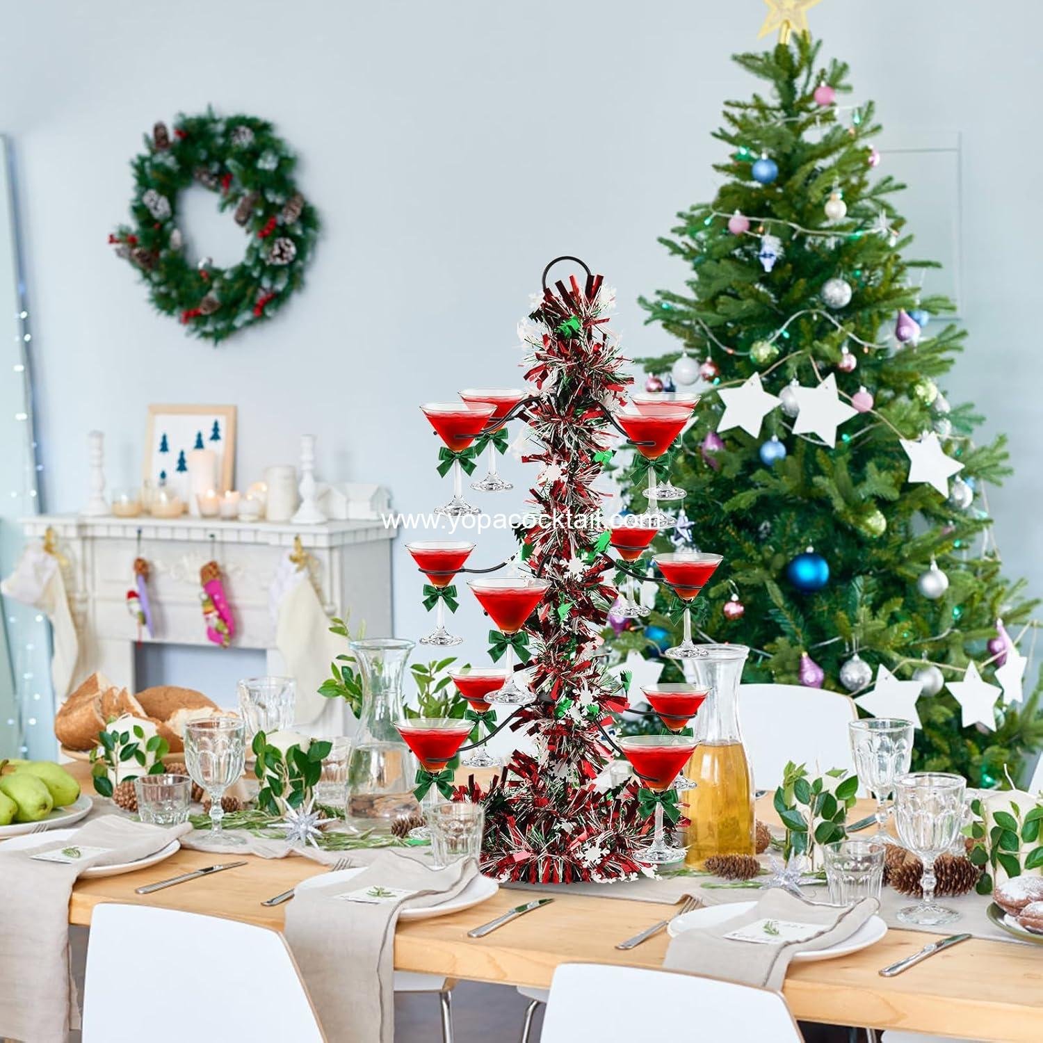 Wholesale 3 Tier Cocktail Tree Stand for 12 Champagne Glasses, Drink Tower for Cocktails, Martinis, Margaritas at Parties and Weddings - Supplier