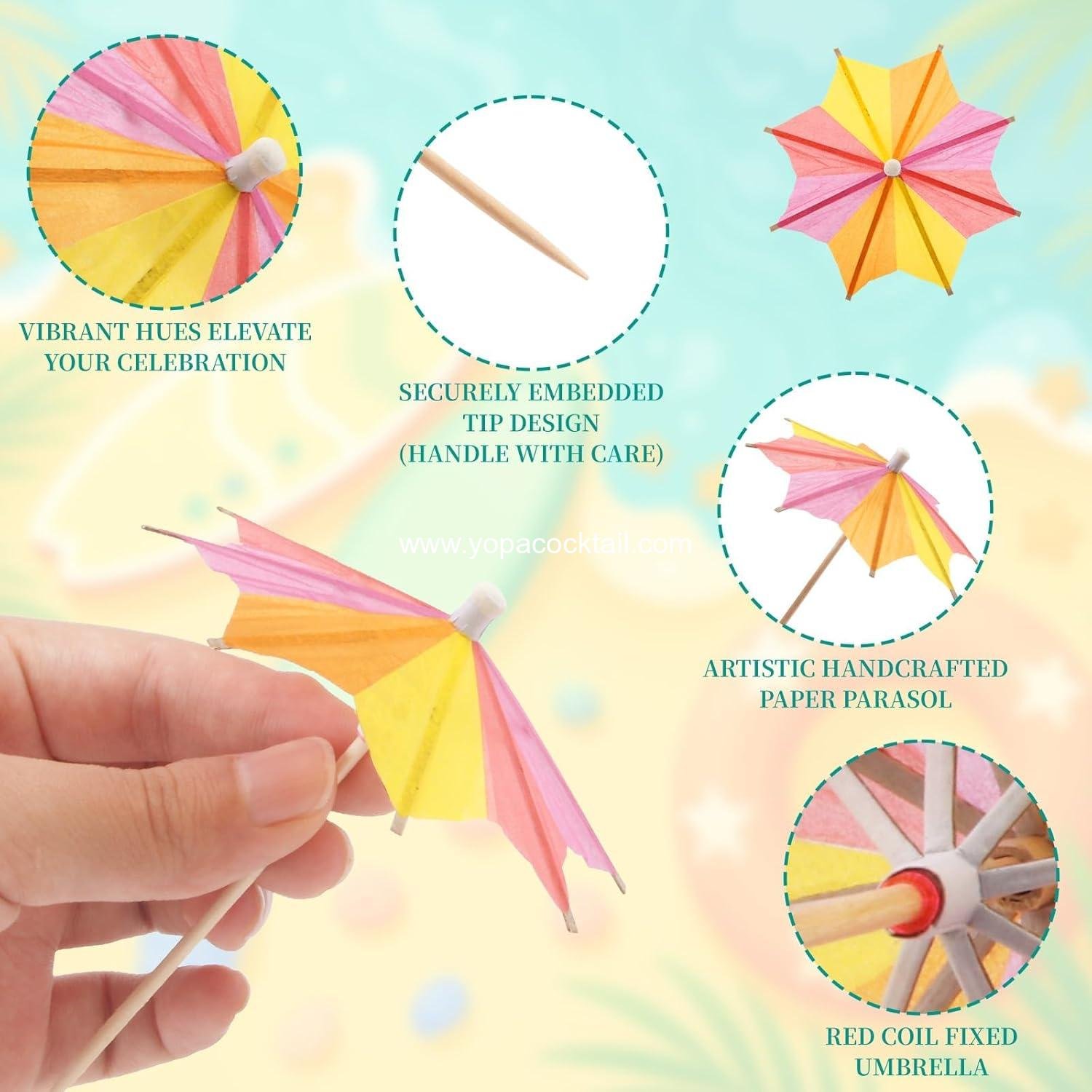 Wholesale 70PCS Mini Drink Umbrellas Cocktail Picks for Drinks, Fruit Plates, and Birthday Parties - ODM Supplier Wholesale 70PCS Mini Drink Umbrellas Cocktail Picks for Drinks, Fruit Plates, and Birthday Parties - ODM Supplier