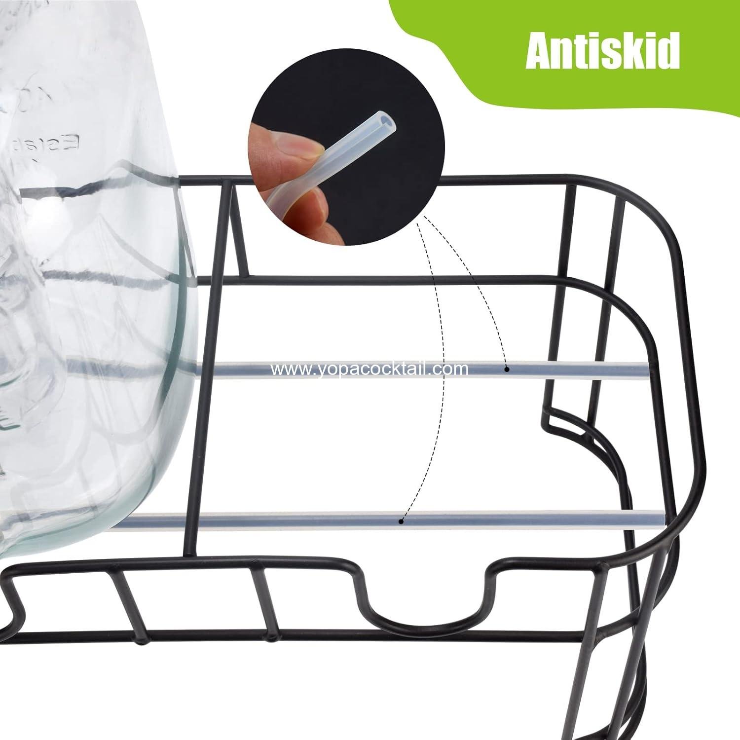 Wholesale 1 Gallon Glass Drink Dispenser 2-Pack for Parties, Leakproof Beverage Dispenser with Stand and Stainless Steel Spigot, Lemonade Dispenser with Ice Cylinder, Supplier