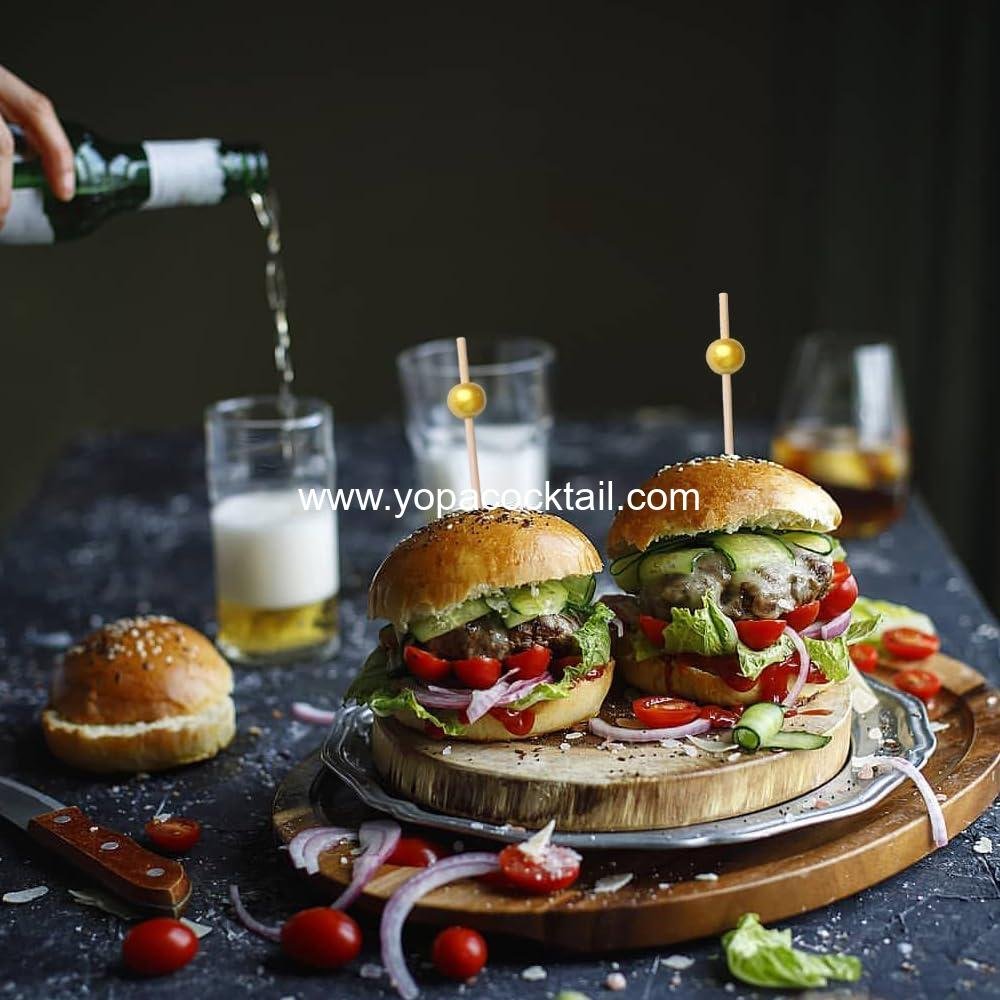 Wholesale 1000PCS Cocktail Picks Set - 4.7 IN Decorative Bamboo Skewers for Appetizers, Drinks, Fruits, and Charcuterie Boards - Gold Wooden Sticks, Party Supplies Supplier Wholesale 1000PCS Cocktail Picks Set - 4.7 IN Decorative Bamboo Skewers for Appetizers, Drinks, Fruits, and Charcuterie Boards - Gold Wooden Sticks, Party Supplies Supplier