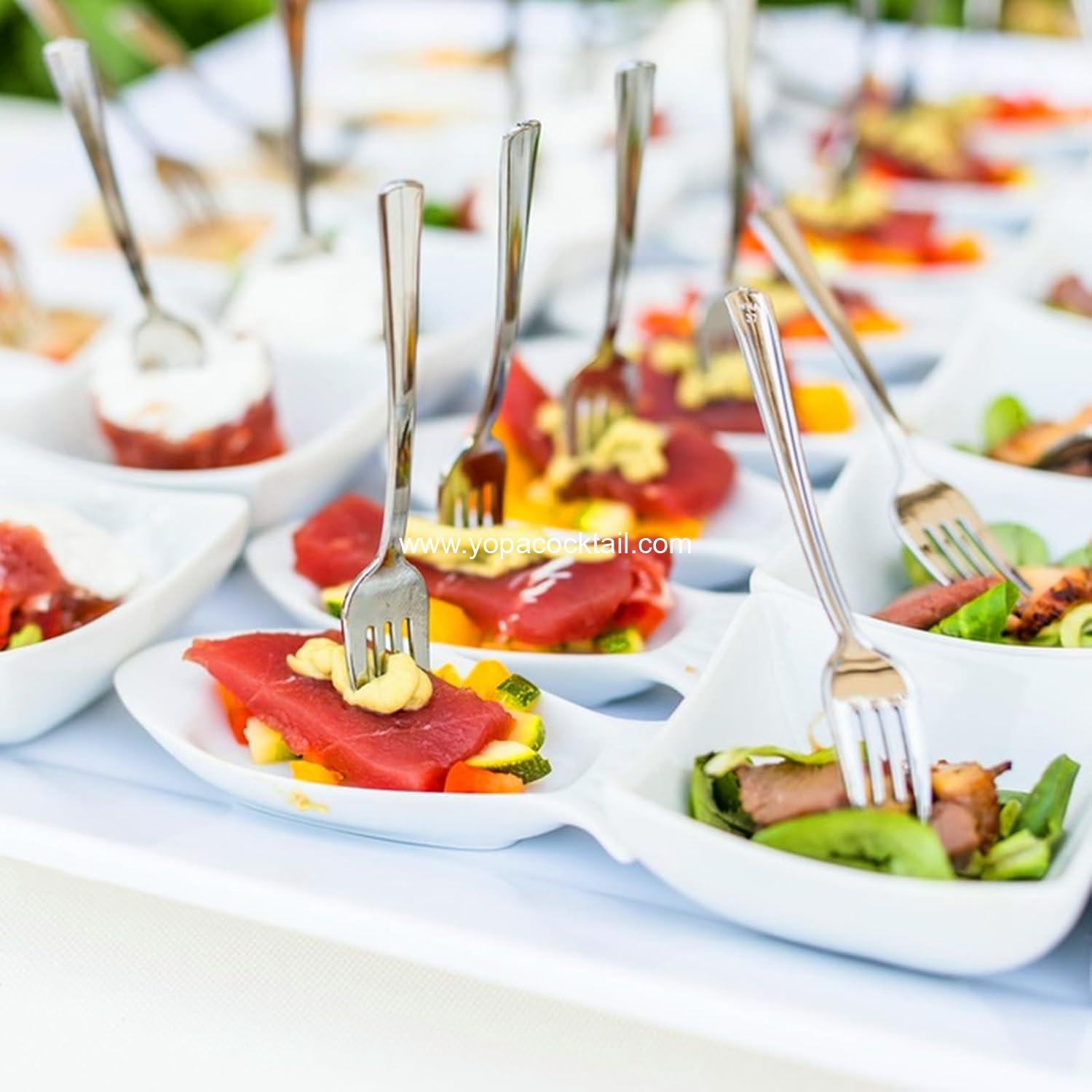 Wholesale 100CT Heavy Duty 4 Inch Plastic Mini Forks - Silver Disposable Tiny Forks for Appetizers, Cocktail Hors D'oeuvres, Charcuterie Board, Wedding Reception, Supplier