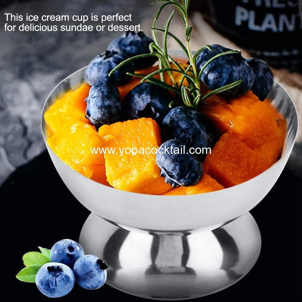 Wholesale Stainless Steel Ice Cream Cups - Dessert Bowls for Sundae, Fruit, Salad, Snack, Cocktail, Condiment (Short Feet) - Manufacturer