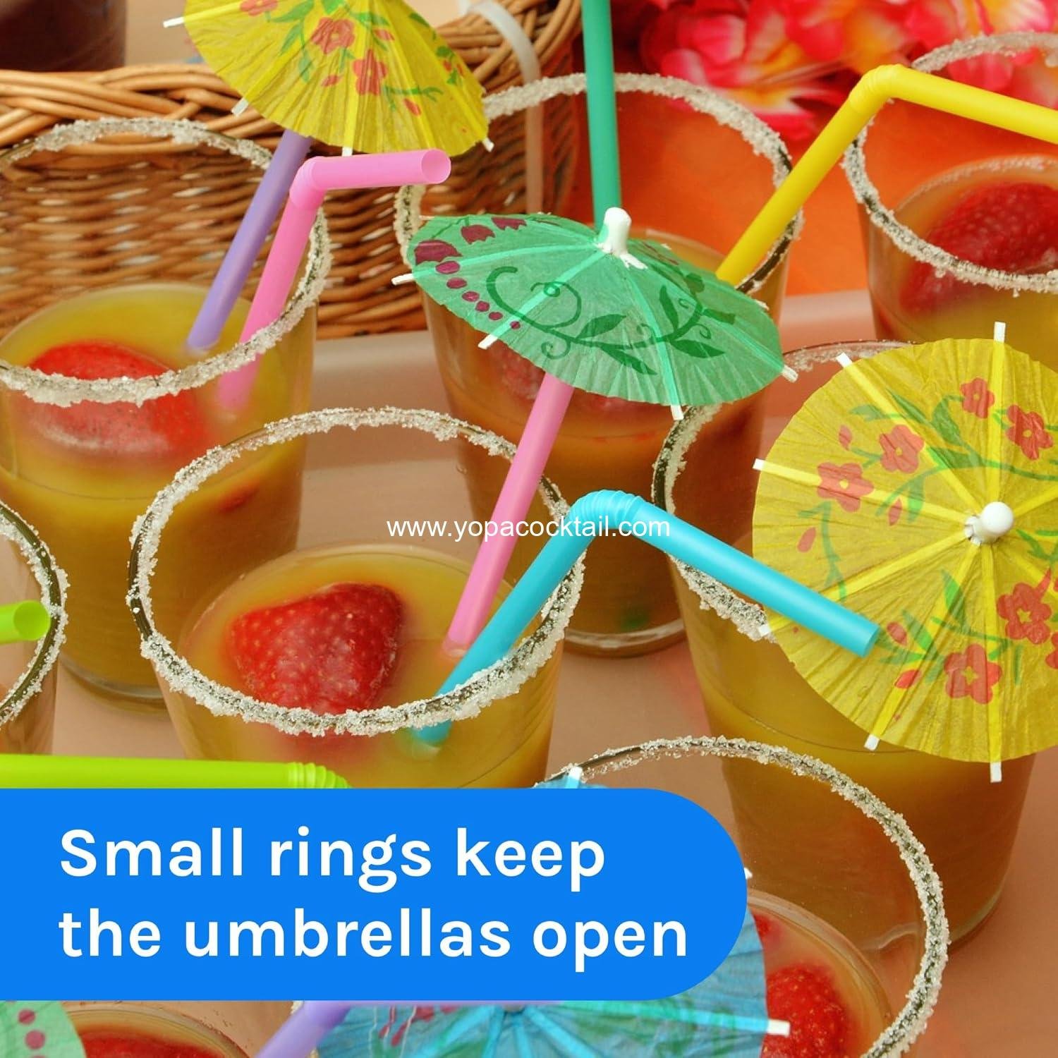 Wholesale 144 Count 4 Inch Umbrella Parasol Cocktail Picks, Cupcake Toppers, Assorted Colors and Designs - Bulk Pack - Supplier