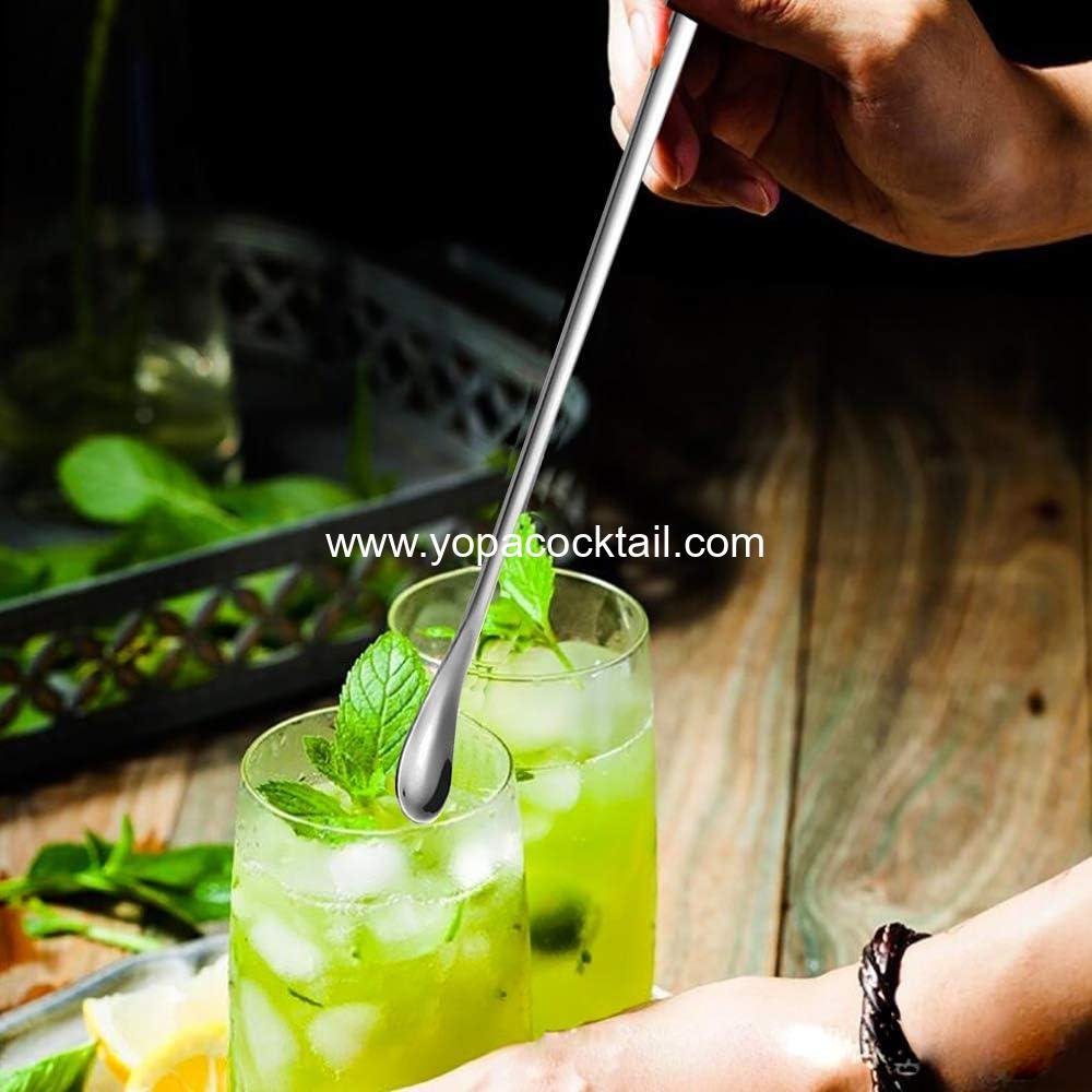 Wholesale Stainless Steel Coffee Stirring Spoon Set of 4 (7.6-Inch) - Reusable Cocktail Drink Mixing Stirrers and Tiny Salt Condiment Spoon - Supplier