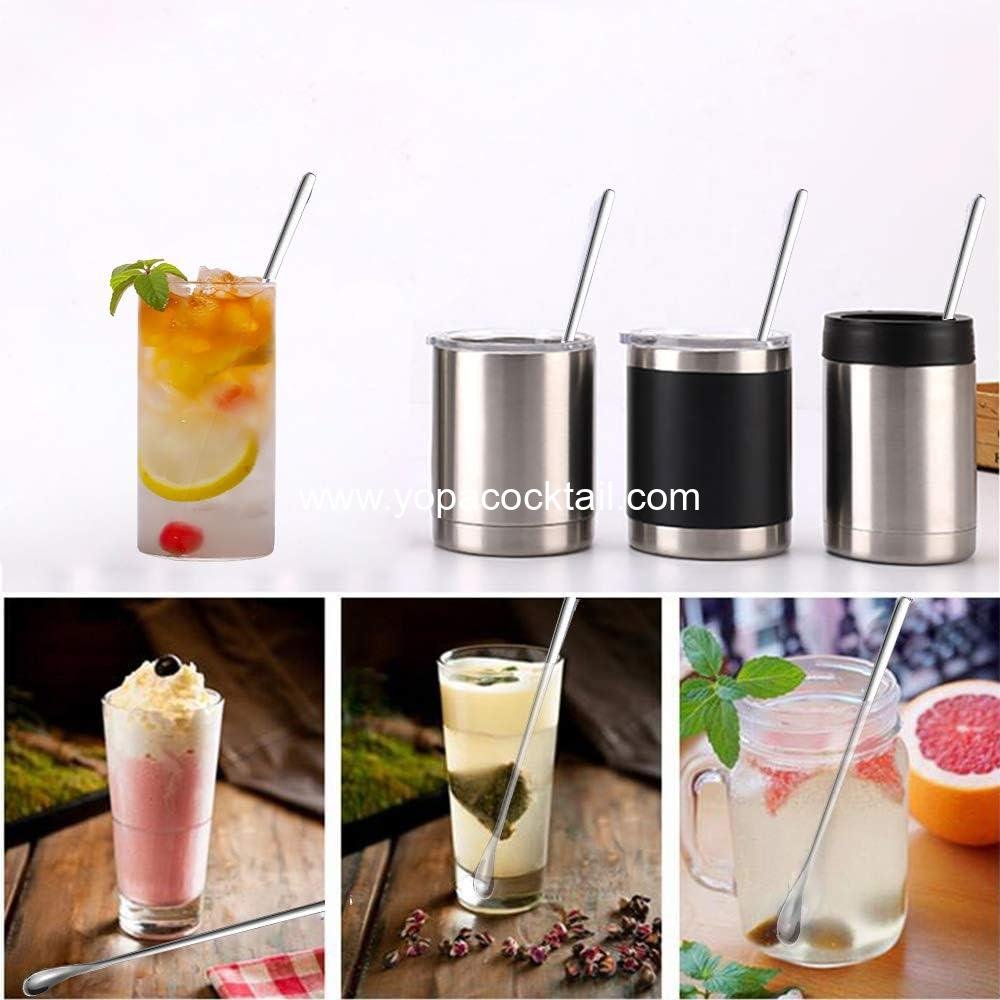 Wholesale Stainless Steel Coffee Stirring Spoon Set of 4 (7.6-Inch) - Reusable Cocktail Drink Mixing Stirrers and Tiny Salt Condiment Spoon - Supplier