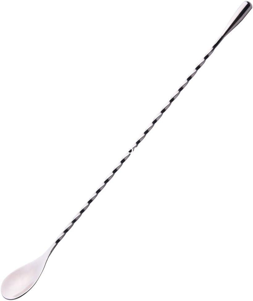 12 Inches Stainless Steel Bar Spoon, Bartender Cocktail Shaker Cocktail Mixing Spoon,Spiral Pattern