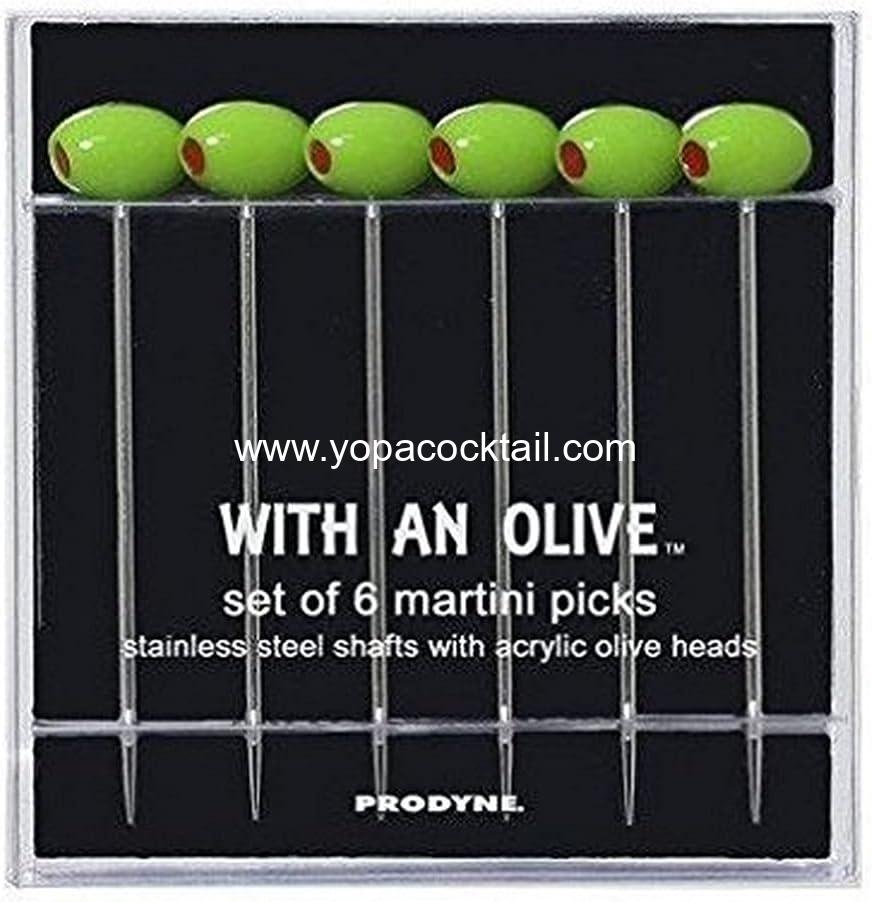 Prodyne Cocktail Picks, Set of 6, Green