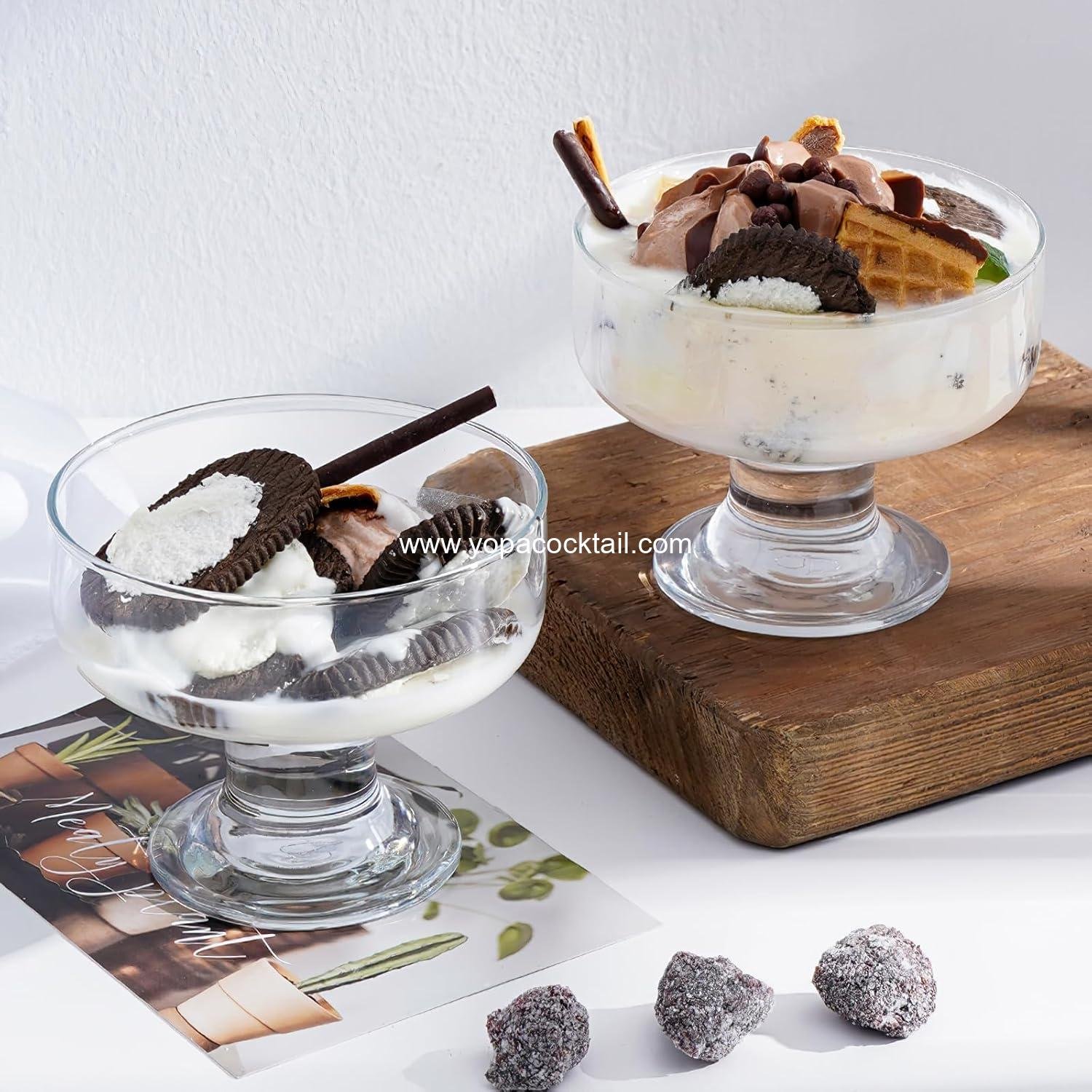 Wholesale 6 Pack Crystal Glass Dessert Bowls, 6.5 oz for Ice Cream, Fruit, Pudding, Snack, Cereal, Nuts - Premium Mini Trifle Dishes Supplier Wholesale 6 Pack Crystal Glass Dessert Bowls, 6.5 oz for Ice Cream, Fruit, Pudding, Snack, Cereal, Nuts - Premium Mini Trifle Dishes Supplier