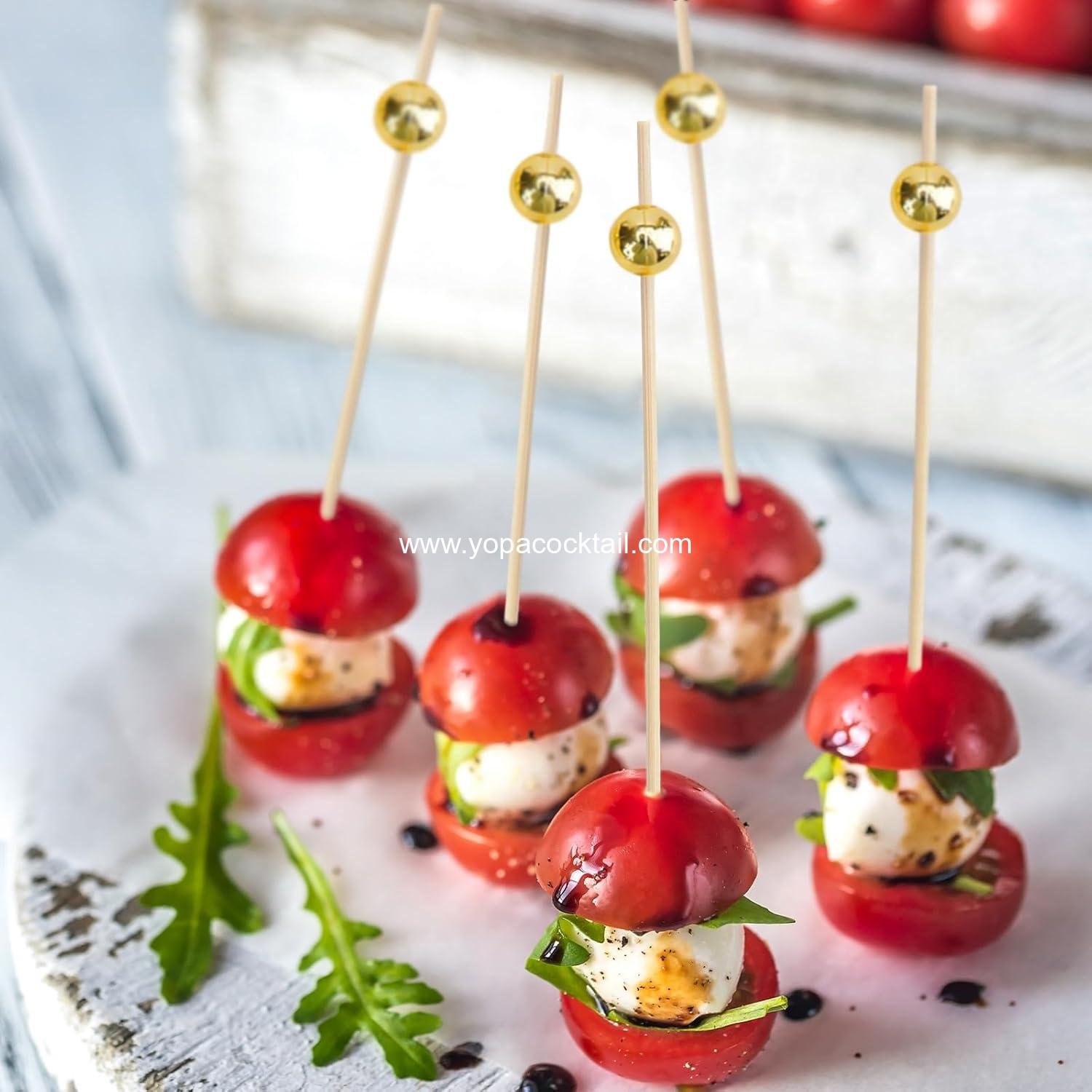 Wholesale 1000 Pieces 4.7 Inch Bamboo Cocktail Picks - Fancy Toothpicks for Appetizers, Drinks, Fruit, Charcuterie, and Party Food - OEM Supplier Wholesale 1000 Pieces 4.7 Inch Bamboo Cocktail Picks - Fancy Toothpicks for Appetizers, Drinks, Fruit, Charcuterie, and Party Food - OEM Supplier