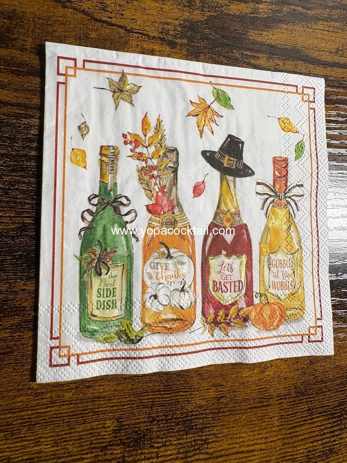 Wholesale 3-Ply Disposable Cocktail Napkins, 10