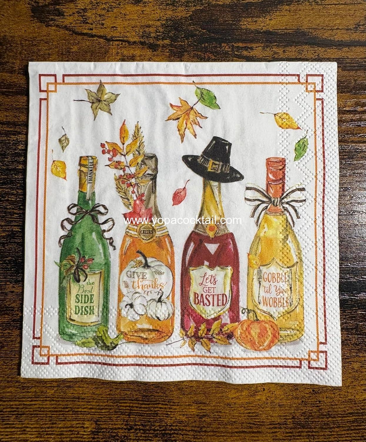 Wholesale 3-Ply Disposable Cocktail Napkins, 10