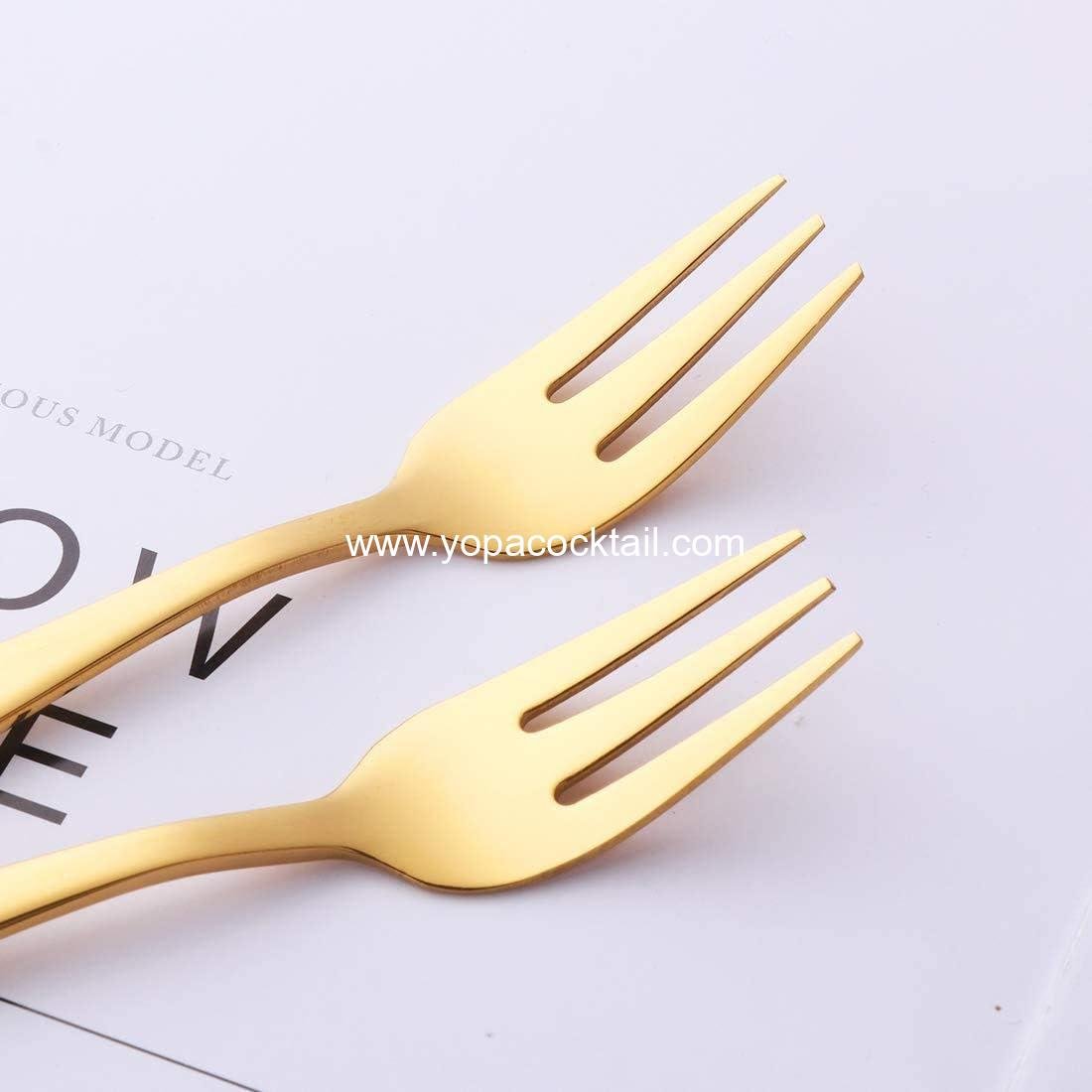 Wholesale 12-Piece Small Fork Set - 5.2-Inch Stainless Steel Dessert Forks, Gold 3-Tine Portable Cocktail and Salad Forks for Party and Travel (12 Forks) Supplier Wholesale 12-Piece Small Fork Set - 5.2-Inch Stainless Steel Dessert Forks, Gold 3-Tine Portable Cocktail and Salad Forks for Party and Travel (12 Forks) Supplier