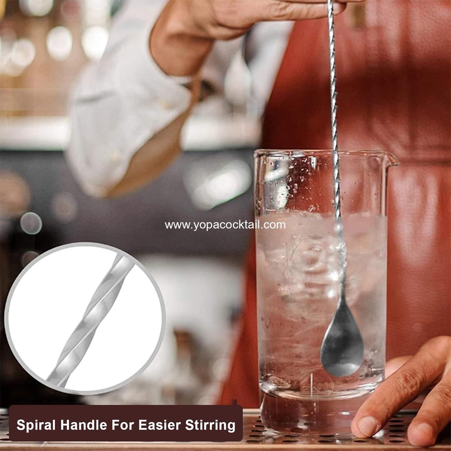 Wholesale Measuring Jigger & Mixing Spoon Set - 1oz and 2oz Cocktail Jigger with Mixing Spoon for Bartending, Bar Mixing Tool, Supplier