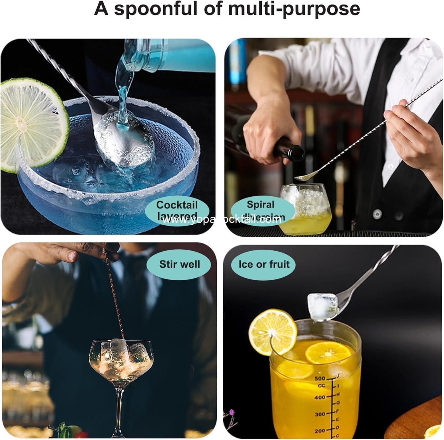 Wholesale Measuring Jigger & Mixing Spoon Set - 1oz and 2oz Cocktail Jigger with Mixing Spoon for Bartending, Bar Mixing Tool, Supplier