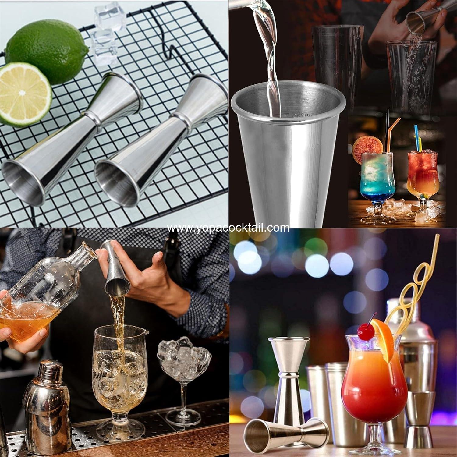 Wholesale Measuring Jigger & Mixing Spoon Set - 1oz and 2oz Cocktail Jigger with Mixing Spoon for Bartending, Bar Mixing Tool, Supplier