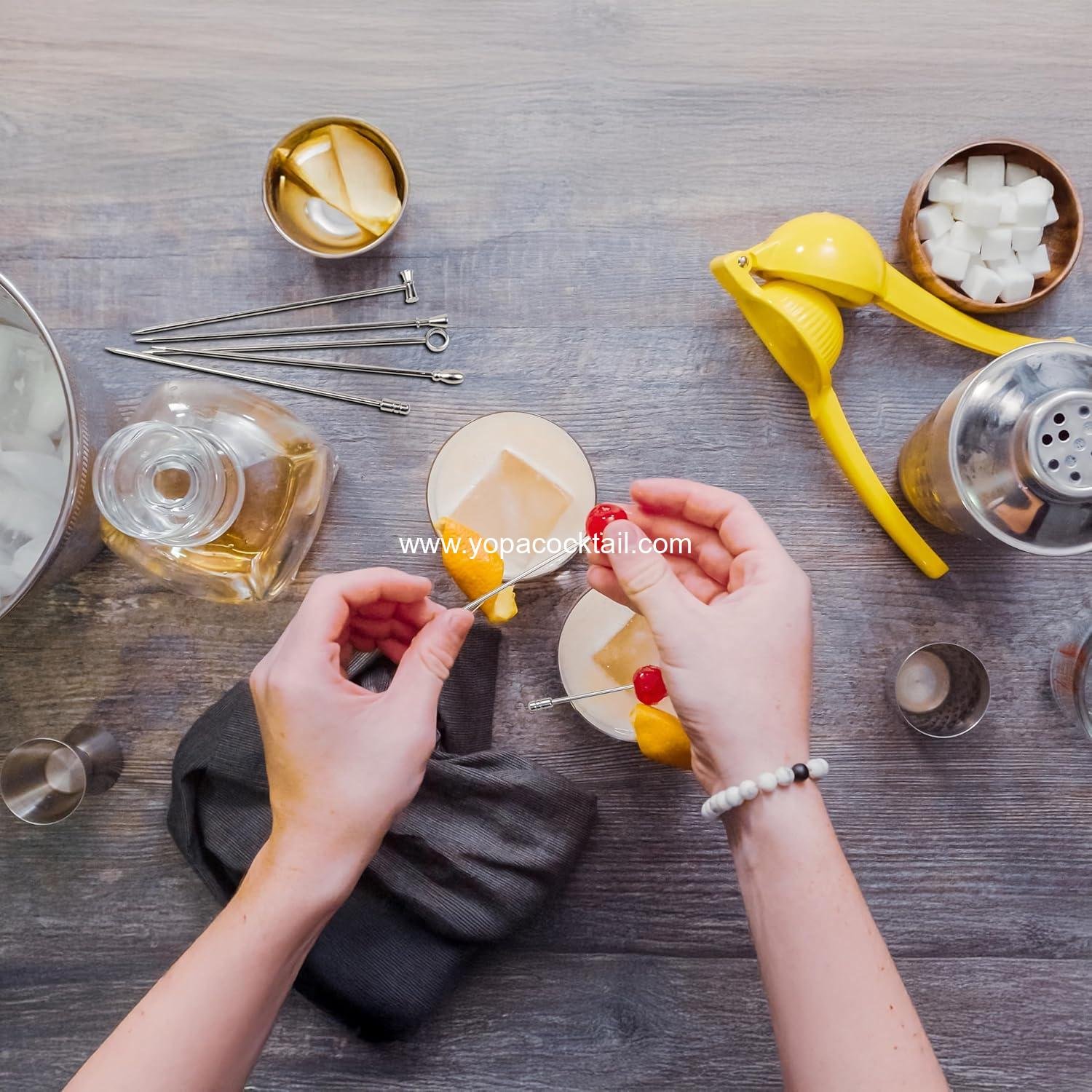 Wholesale Stainless Steel Cocktail Picks Set, 8 New Styles Reusable Martini Picks, Olive Stuffers, Fruit Toothpicks, Appetizer Skewers for Bar Parties, Barbeque Snacks, and Club Sandwiches - Supplier