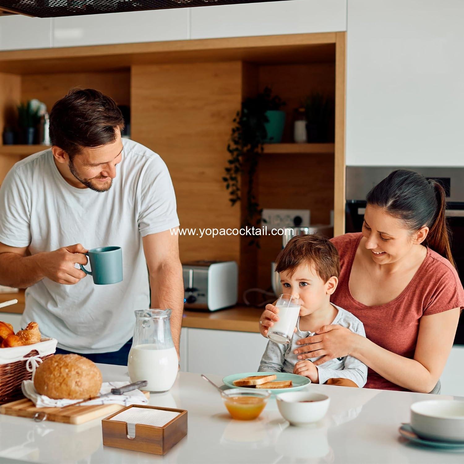 Wholesale Acacia Cocktail Napkin Holder 5.4x5.4 inches, Wood Flat Napkin Tray, Cocktail Napkin Caddy for Kitchen Décor, Restaurant Bar Accessories Supplier