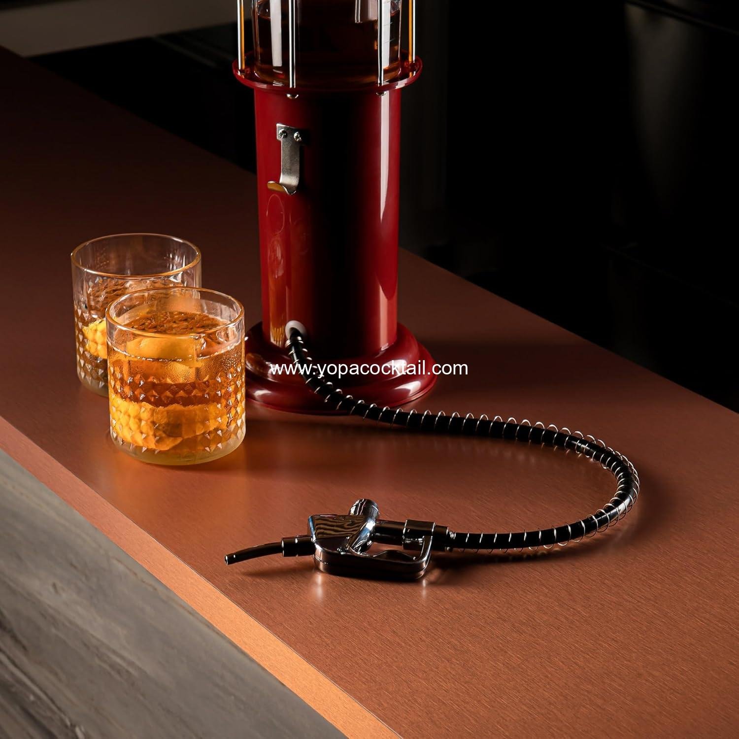 Wholesale Vintage Style Red Plastic 30 Fl. oz Pump Liquor Dispenser for Home Bar | Retro Beverage Decanter for Man Cave Decor | Ideal for Scotch, Vodka, Cocktails, Non-Alcoholic Drinks and More Supplier