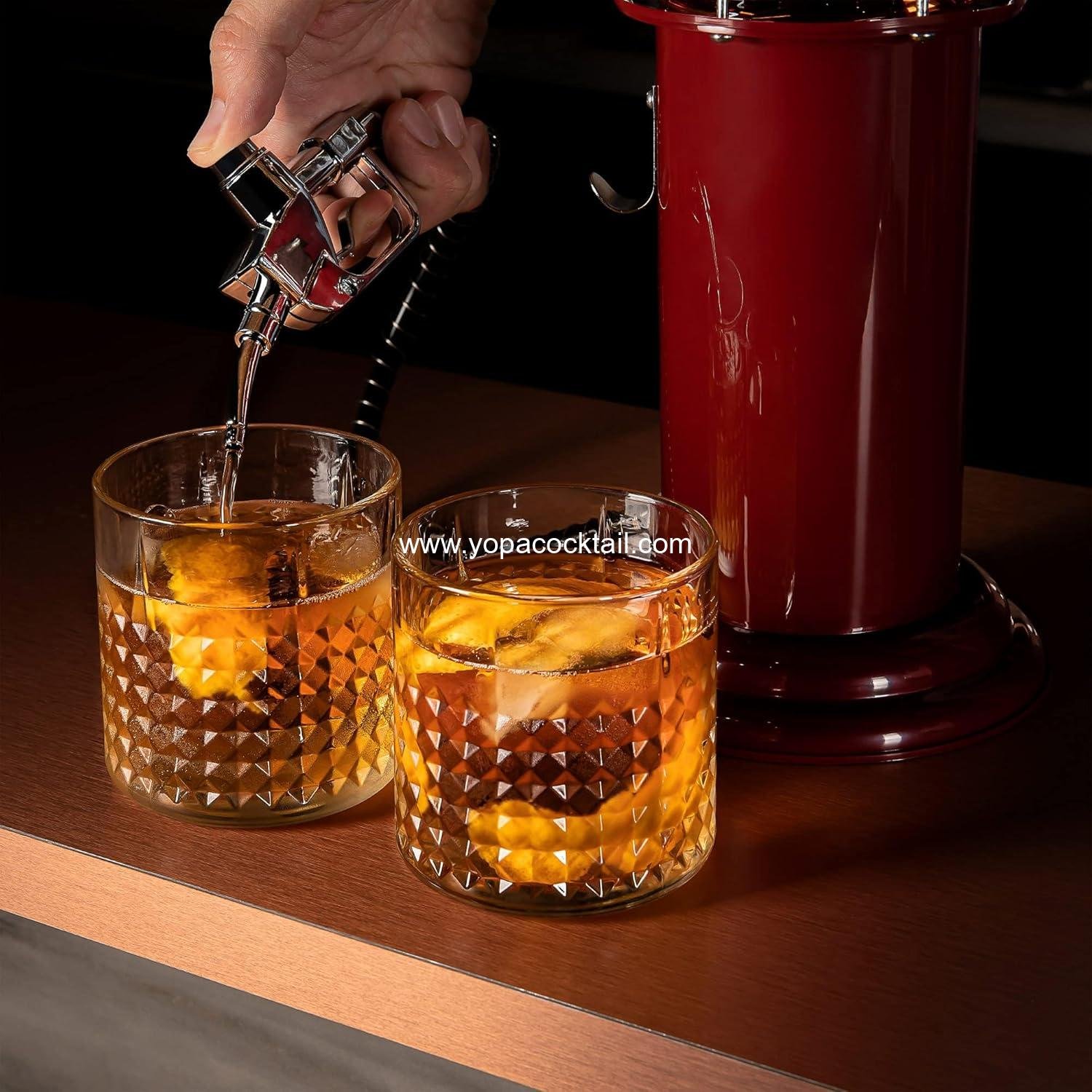 Wholesale Vintage Style Red Plastic 30 Fl. oz Pump Liquor Dispenser for Home Bar | Retro Beverage Decanter for Man Cave Decor | Ideal for Scotch, Vodka, Cocktails, Non-Alcoholic Drinks and More Supplier