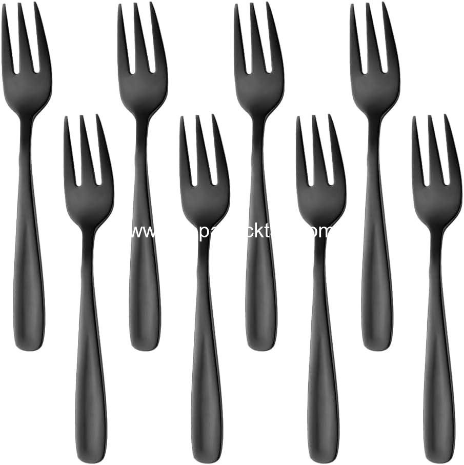 OEM 3-Tine Cocktail Fork Set of 8 - 18/10 Stainless Steel Mini Salad and Fruit Forks, 5.5 Inch, Wholesale Supplier