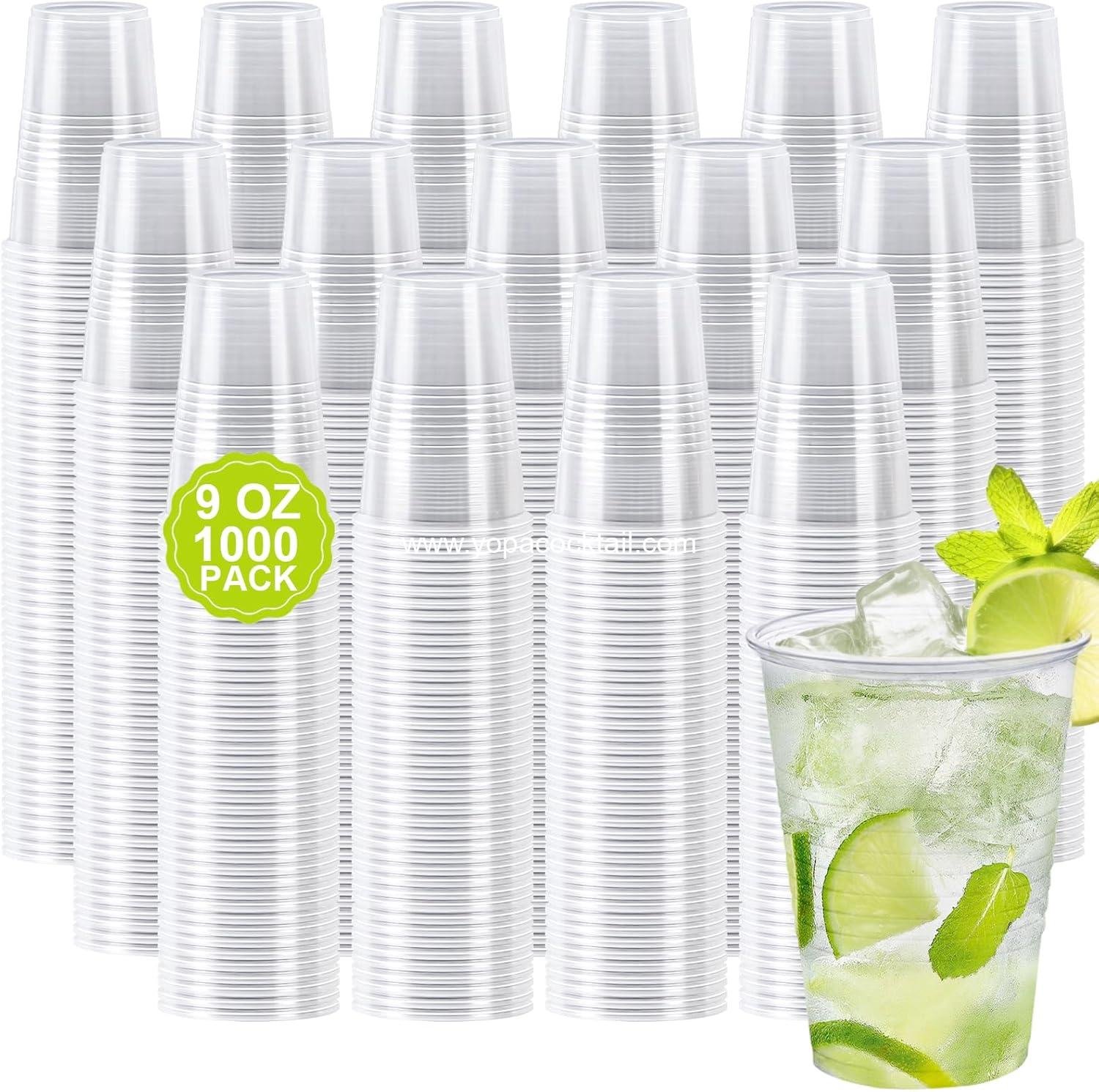 Wholesale 1000 Pack 9 oz Clear Plastic Cups - Disposable Cocktail Cups for Parties, Picnics, and Ceremonies - Supplier