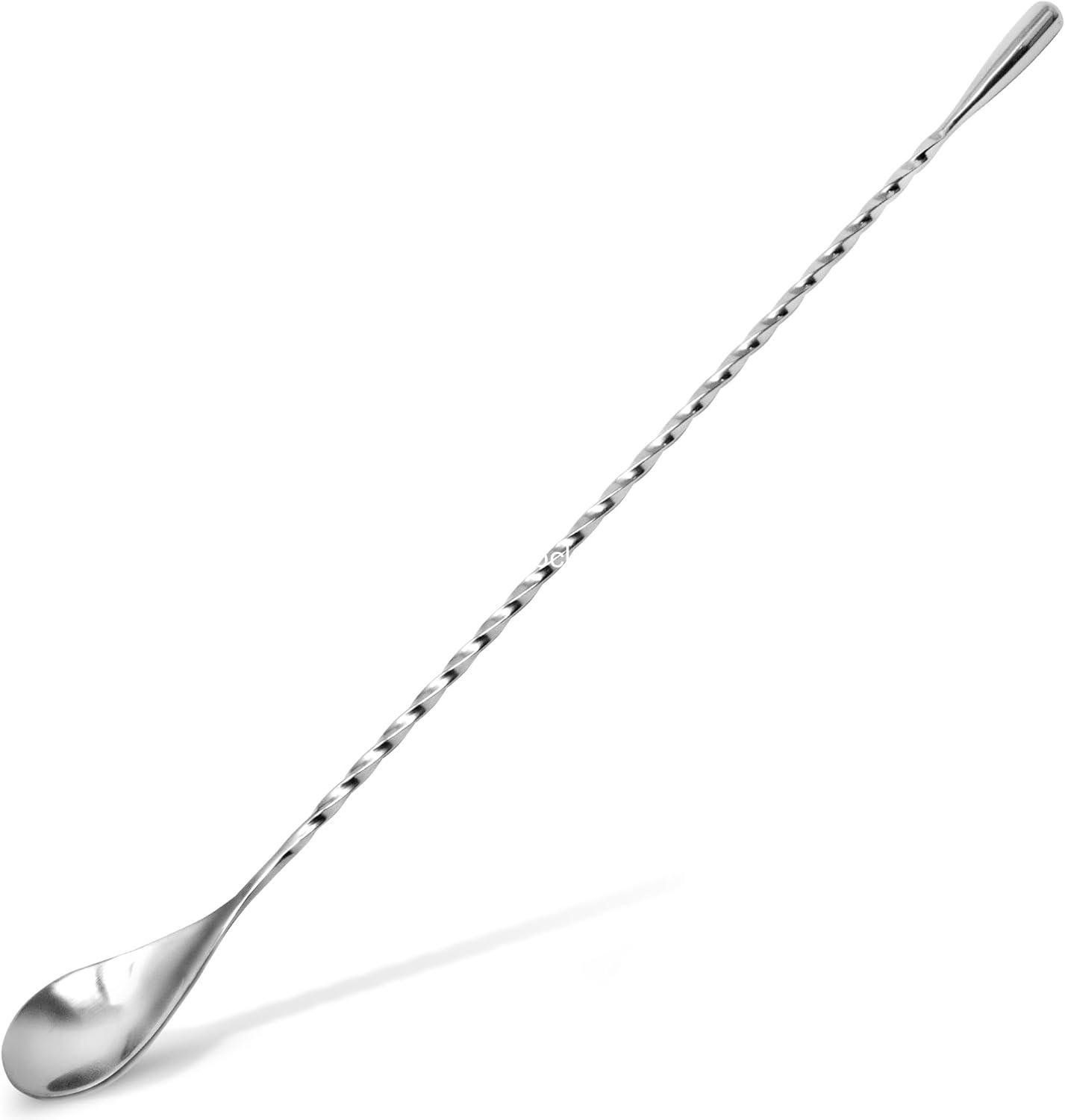 Wholesale 12-Inch Stainless Steel Cocktail Bar Spoon Spiral Handle for Layered Drinks Shakers Tall Cups & Pitchers manufacturer