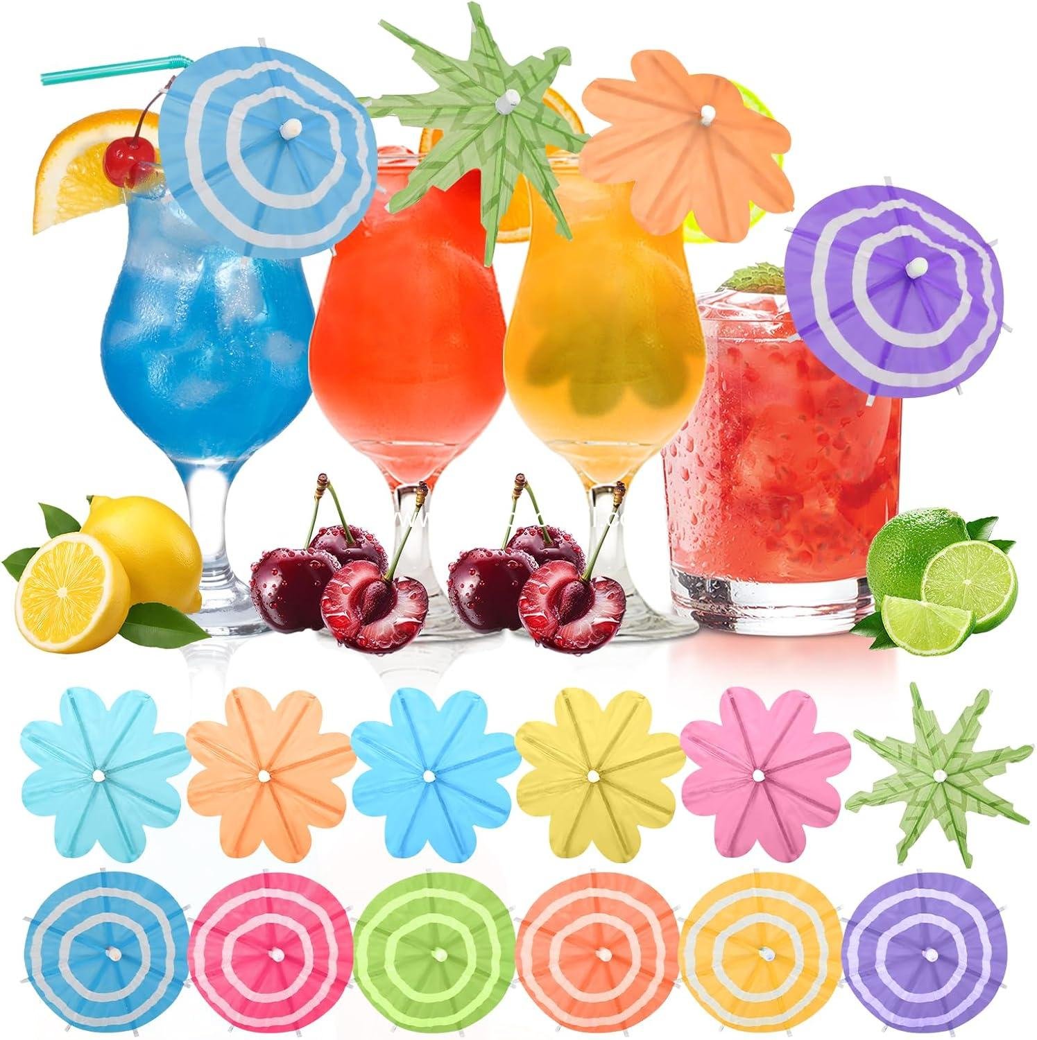 Wholesale 150 PCS Mini Cocktail Umbrellas Picks - 3 Styles Paper Drink Umbrellas for Tropical Parties, Decorations, and Cupcake Toppers - ODM Supplier