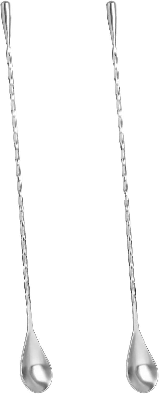 Wholesale 2-Pack 12-inch Bar Cocktail Stirrers Stainless Steel Polished manufacturer