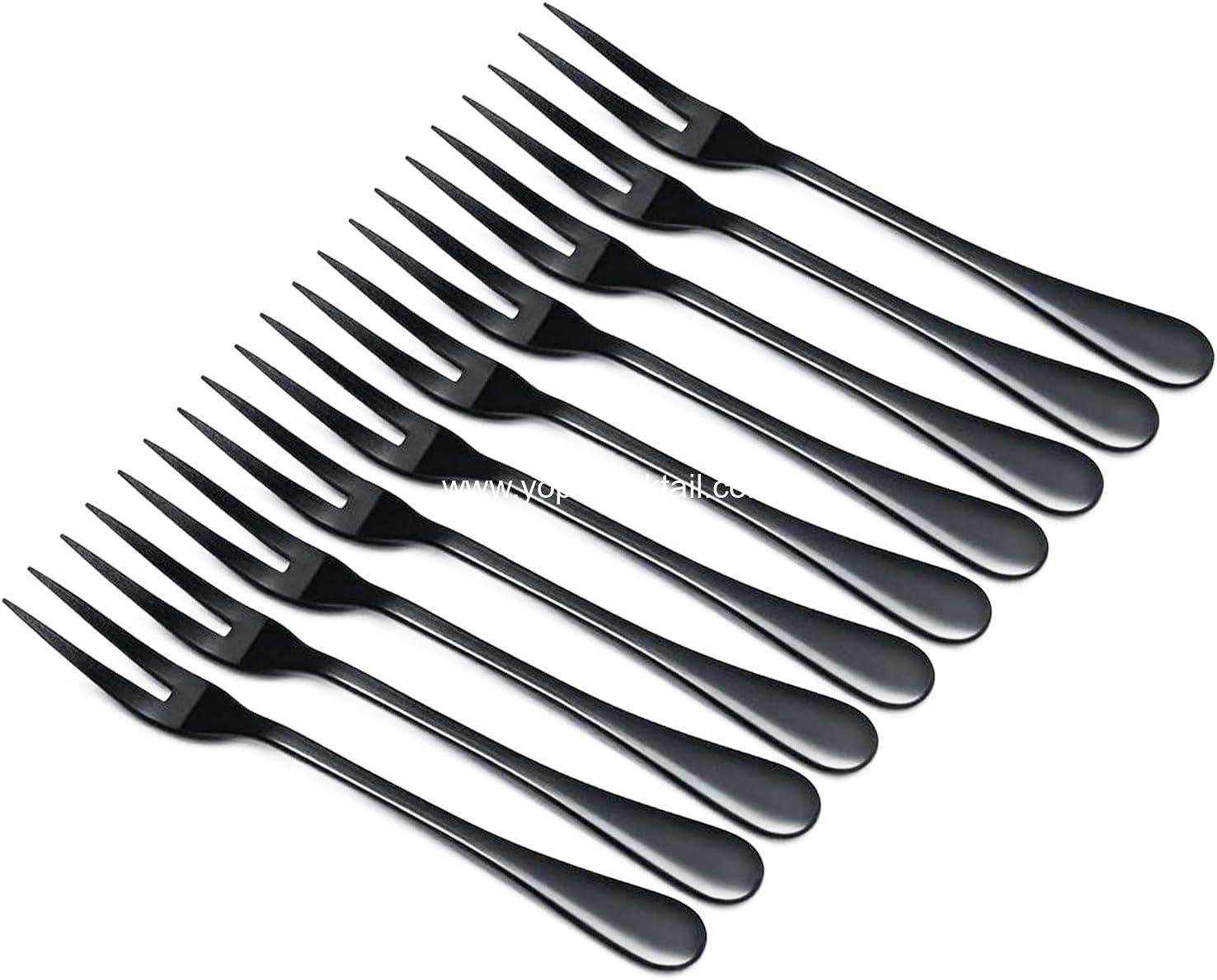 Wholesale 2-Prong Stainless Steel Forks, Escargot Tasting Appetizer Forks for Cocktail, Salad, and Fruit, Set of 10, 5 Inches, Supplier Wholesale 2-Prong Stainless Steel Forks, Escargot Tasting Appetizer Forks for Cocktail, Salad, and Fruit, Set of 10, 5 Inches, Supplier