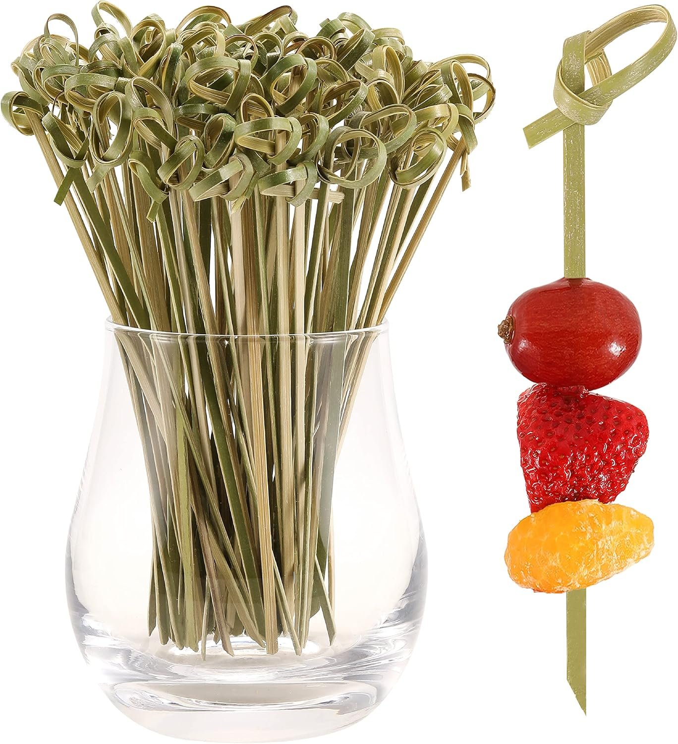 Wholesale 200 PCS 4.7 Inch Bamboo Cocktail Picks for Appetizers, Mini Food Sticks, Fancy Toothpicks for Drinks, Fruit, Charcuterie, Cocktail Garnish Accessories, Party Supplies Supplier
