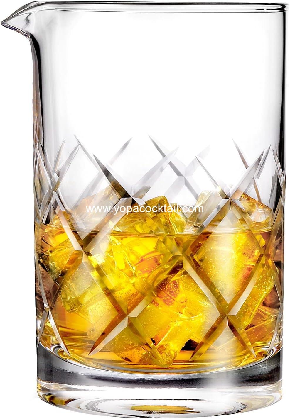 Wholesale 24 Oz Professional Cocktail Mixing Glass, Thick Bottom Seamless Crystal Mixing Glass Supplier